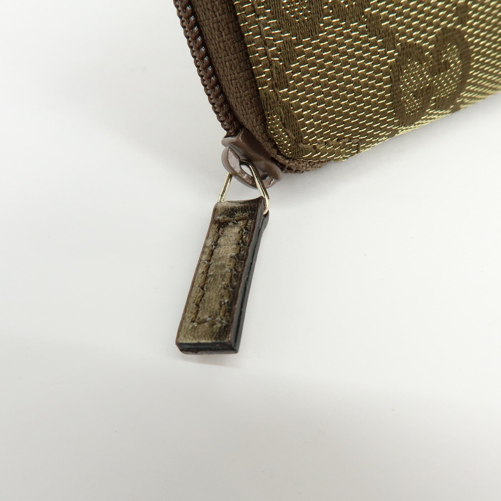 GUCCI GG Canvas Compact Coin Case Coin Purse Brown Khaki 030・0416
