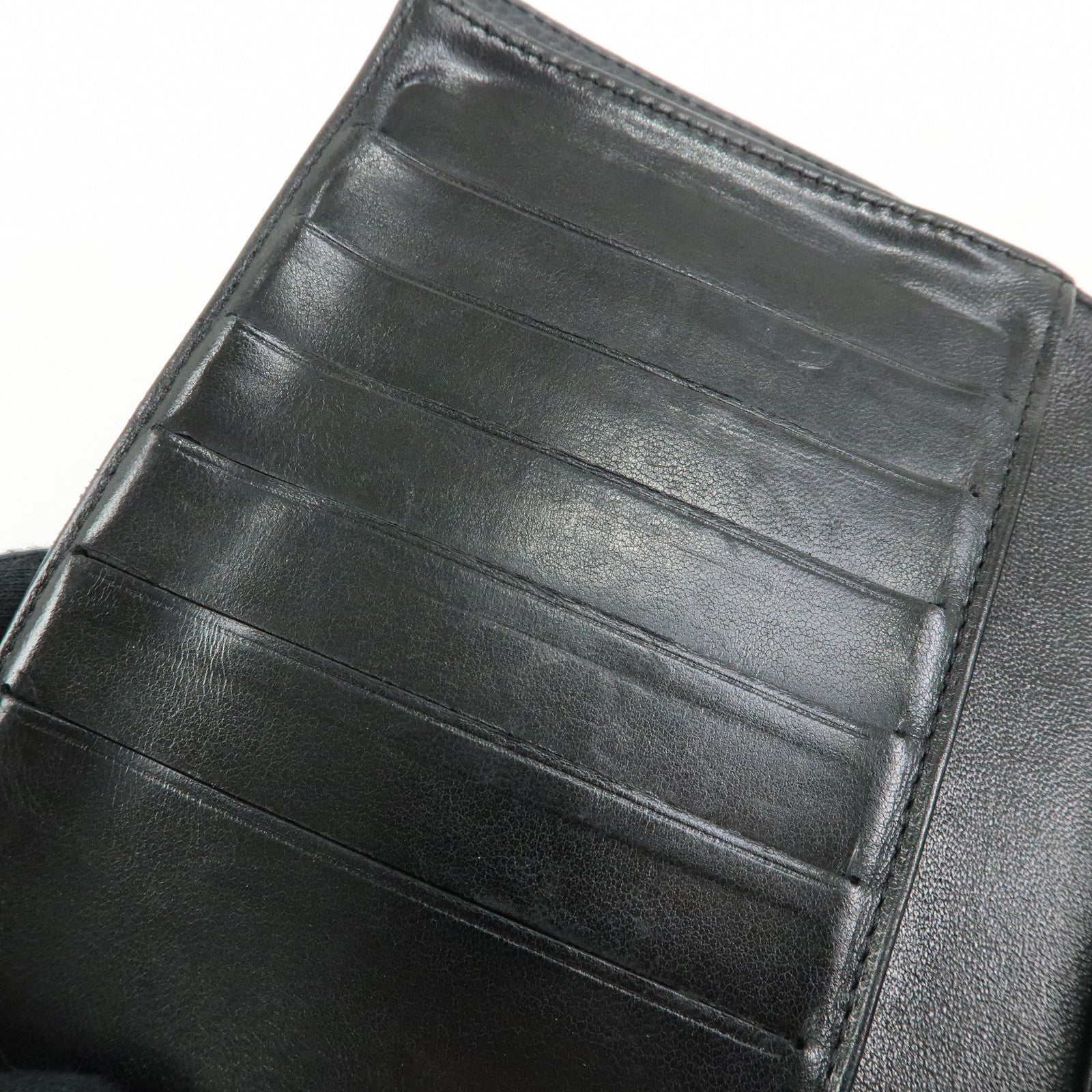 CHANEL COCO Mark Caviarskin Bi-fold Long Wallet  Black A82281