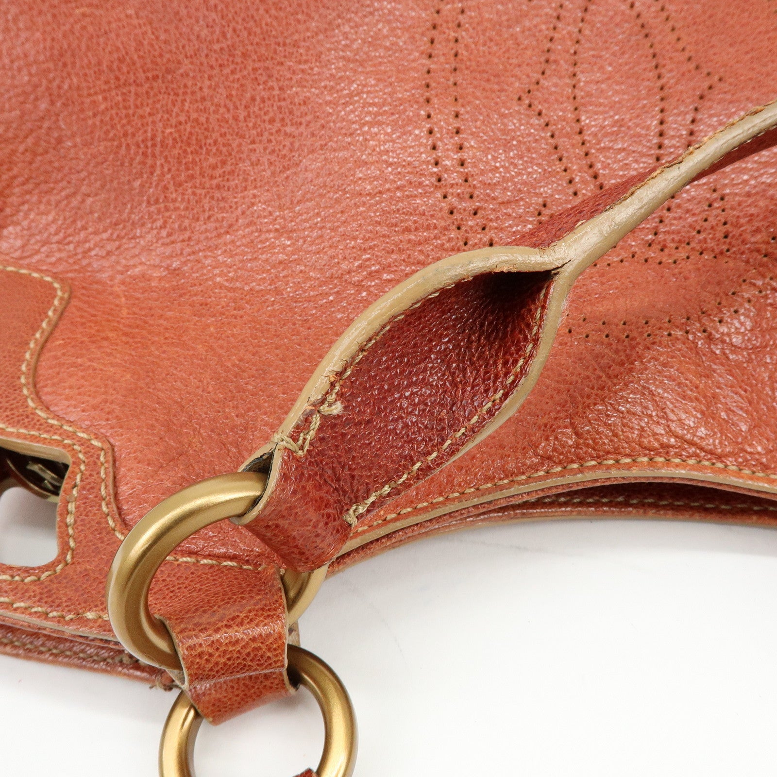 Cartier Marcello de Cartier Leather Hand Bag Tote Bag Brown