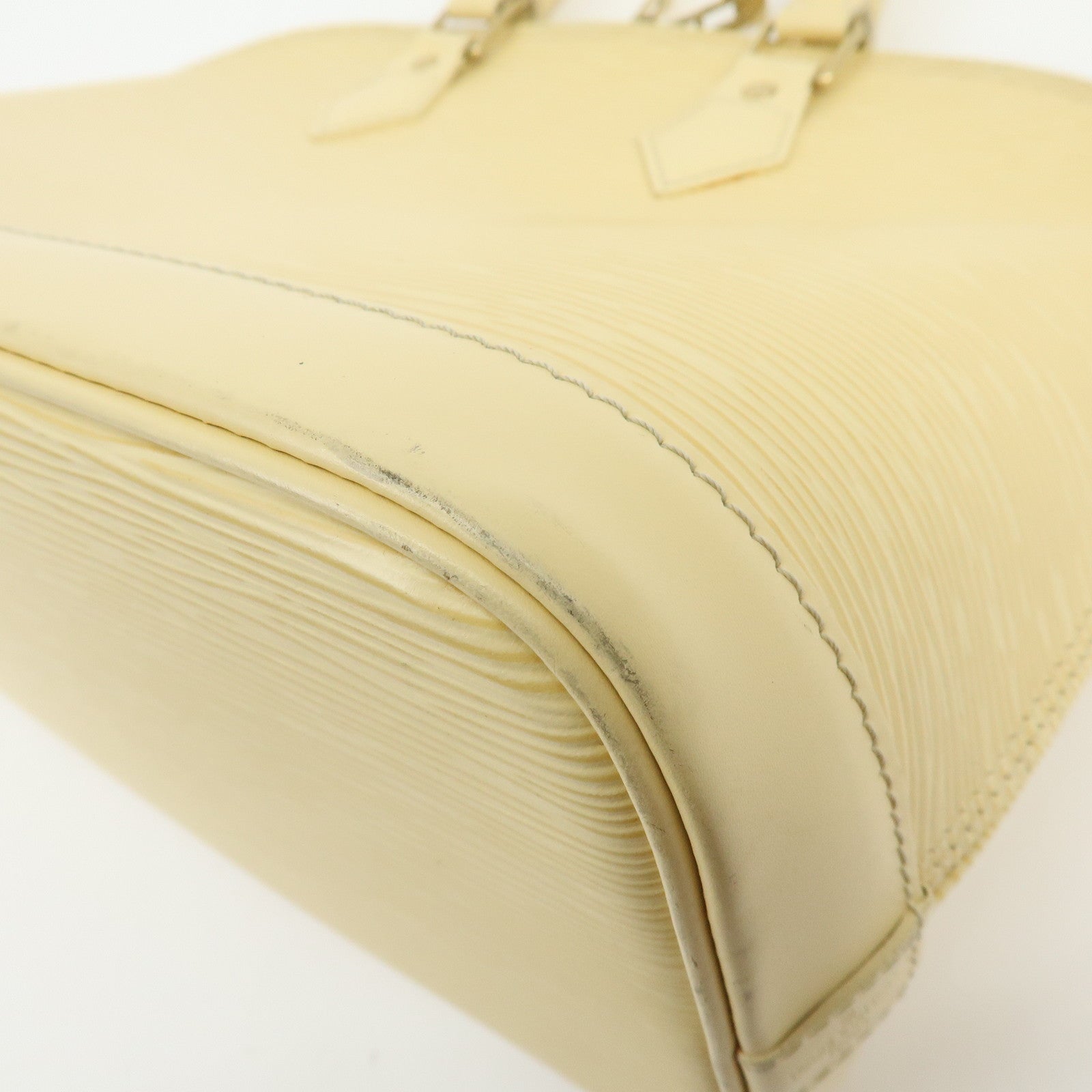 Louis Vuitton Epi Alma Leather Hand Bag Vanilla Light Yellow M5214A