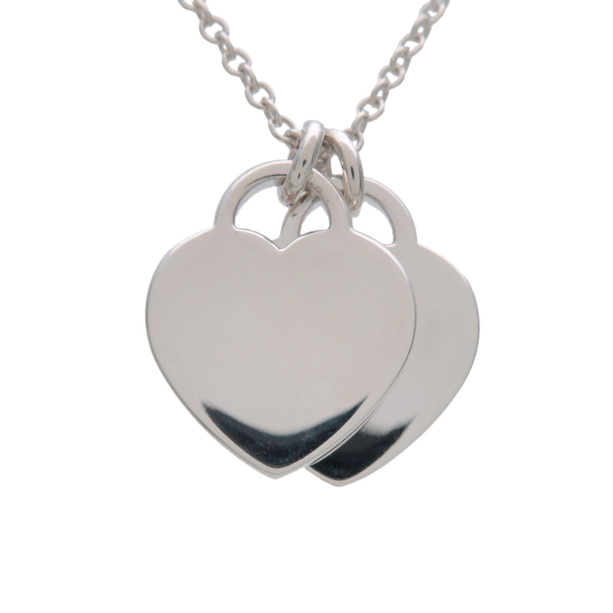 Tiffany & Co Return to Tiffany Mini Double Heart Tag Necklace SV925