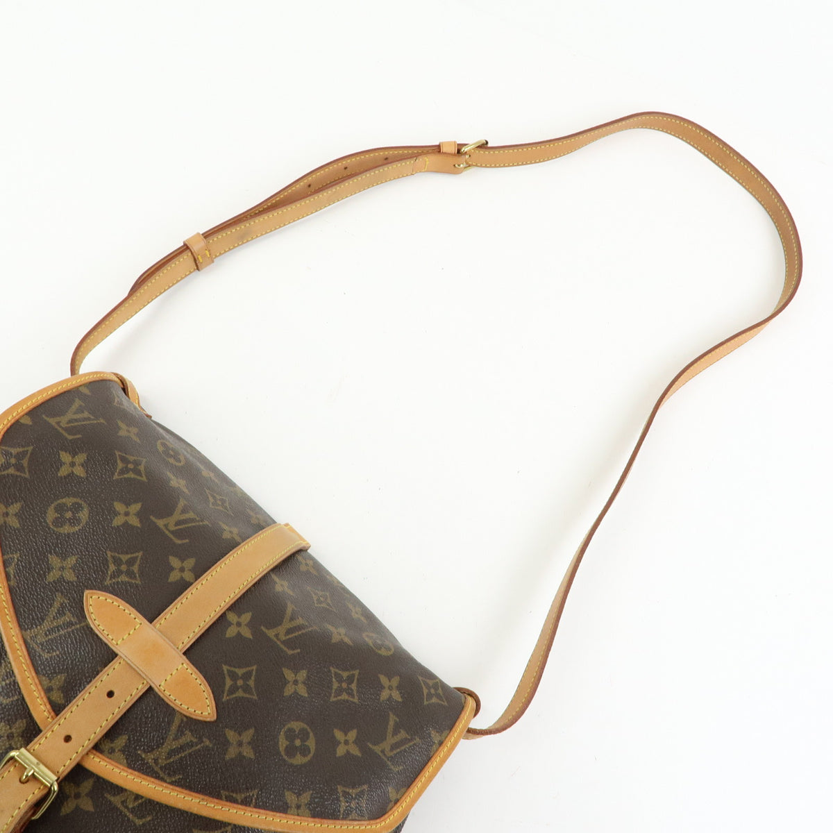 Louis Vuitton Monogram Saumur 30 Canvas Shoulder Bag Brown M42256