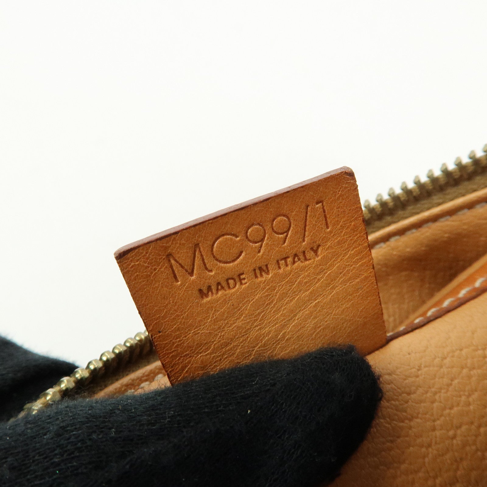 CELINE Macadam PVC Leather Hand Bag Cosmetic Pouch Brown
