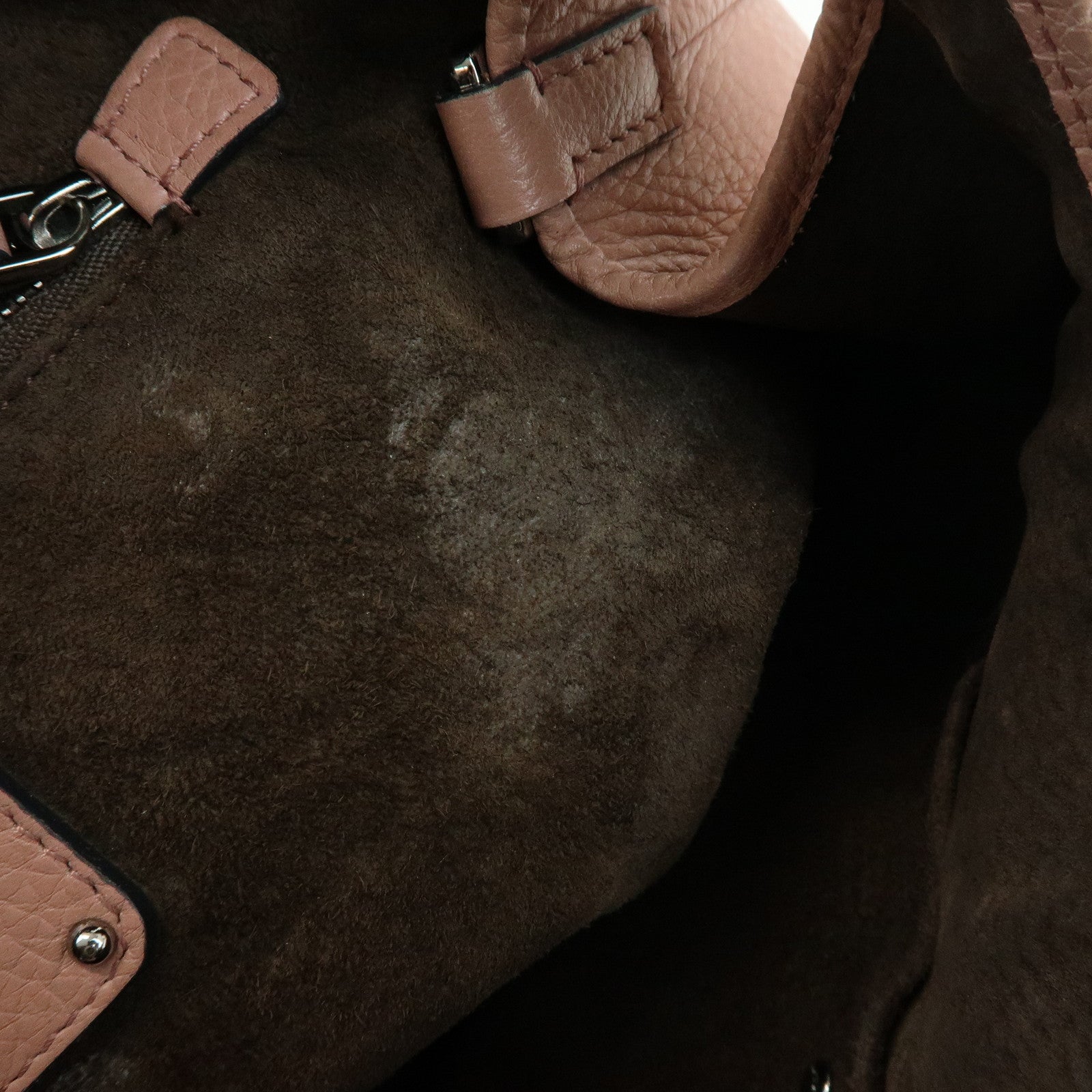 LOEWE Calle PM Leather Hand Tote Bag Bear Lock Charm Pink
