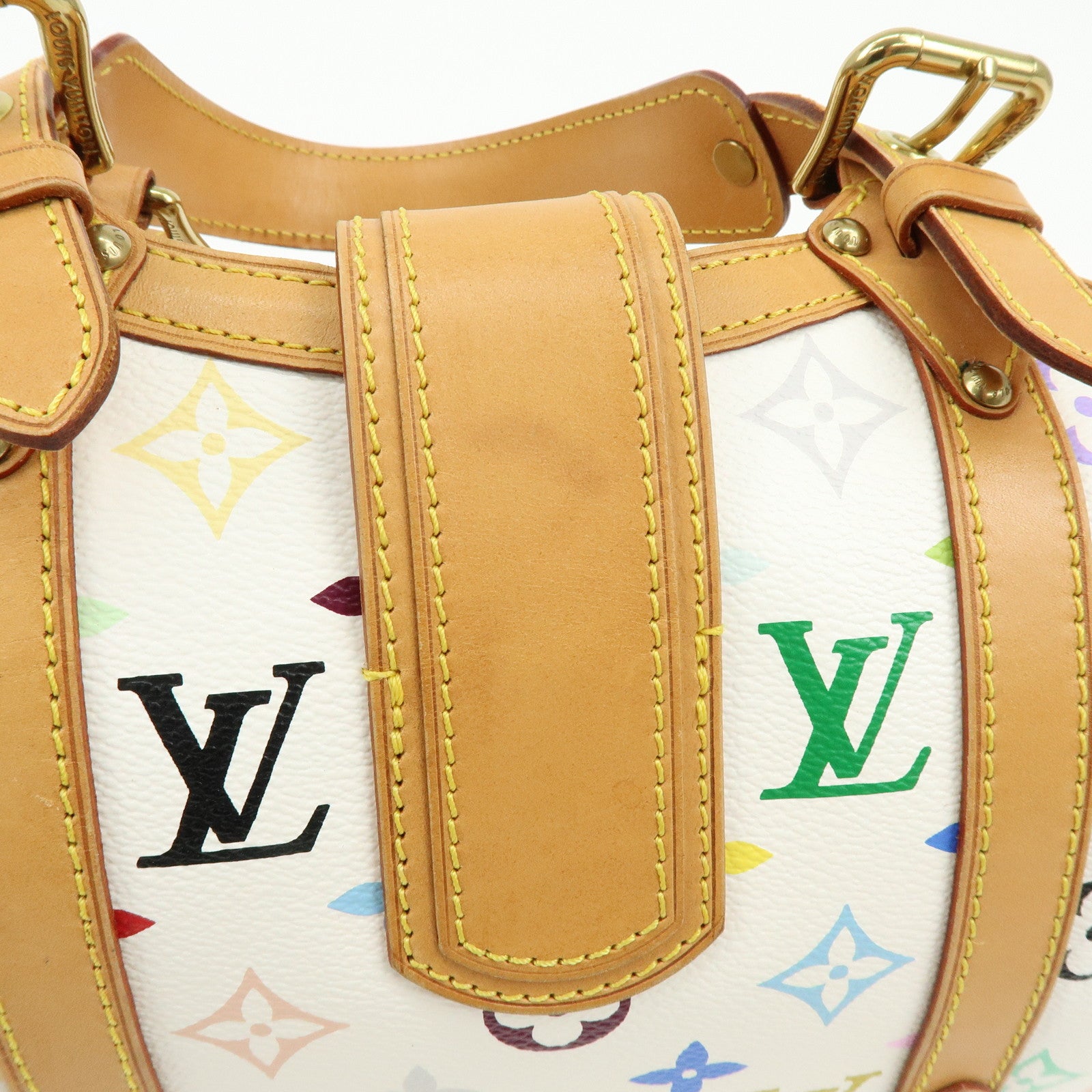 Louis Vuitton Monogram Multicolor Teda PM Hand Bag Blanc M92348