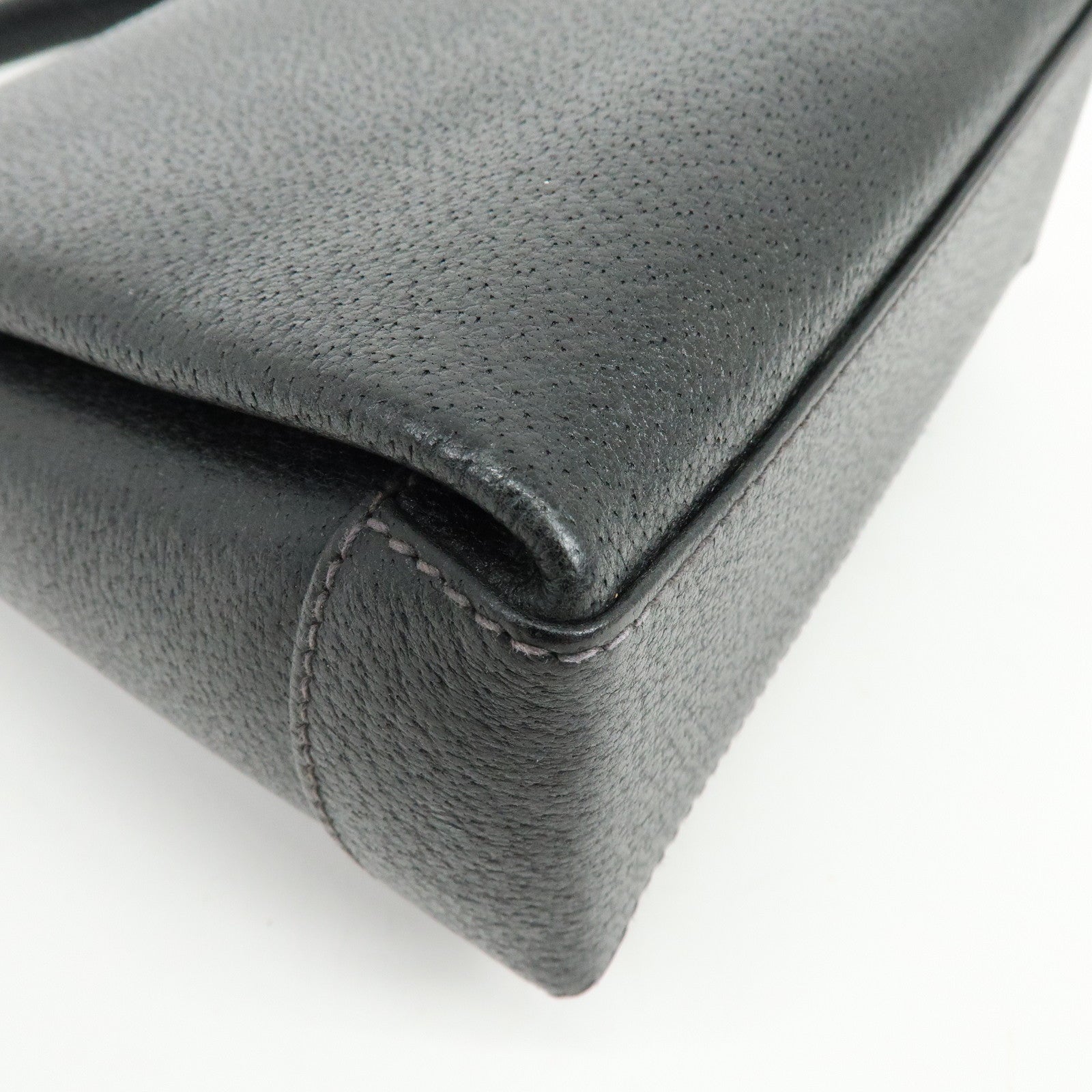 GUCCI Bamboo Turn Lock Leather Mini Hand Bag Black 000・33・0249
