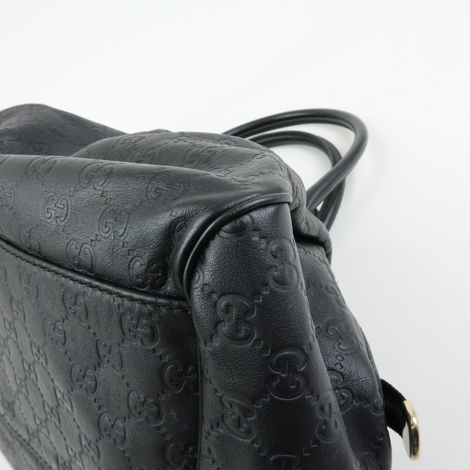 GUCCI Sukey Guccissima Leather 2Way Shoulder Bag Black 223974