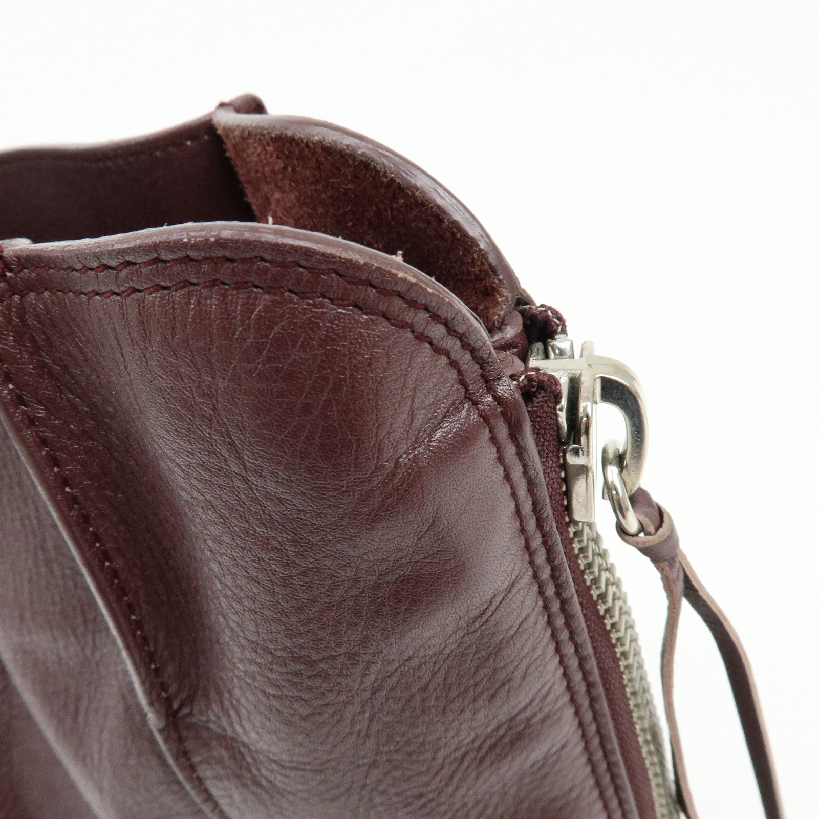 BALENCIAGA The Paper Leather Tote Bag Shoulder Bag Bordeaux 357331
