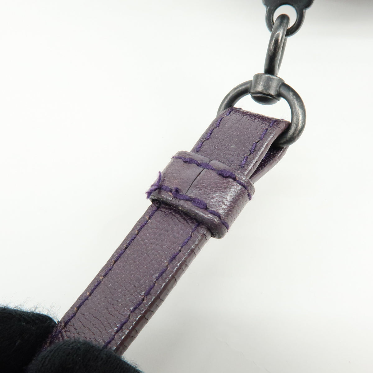 BOTTEGA VENETA Intrecciato Leather Shoulder Bag Crossbody Bag Purple