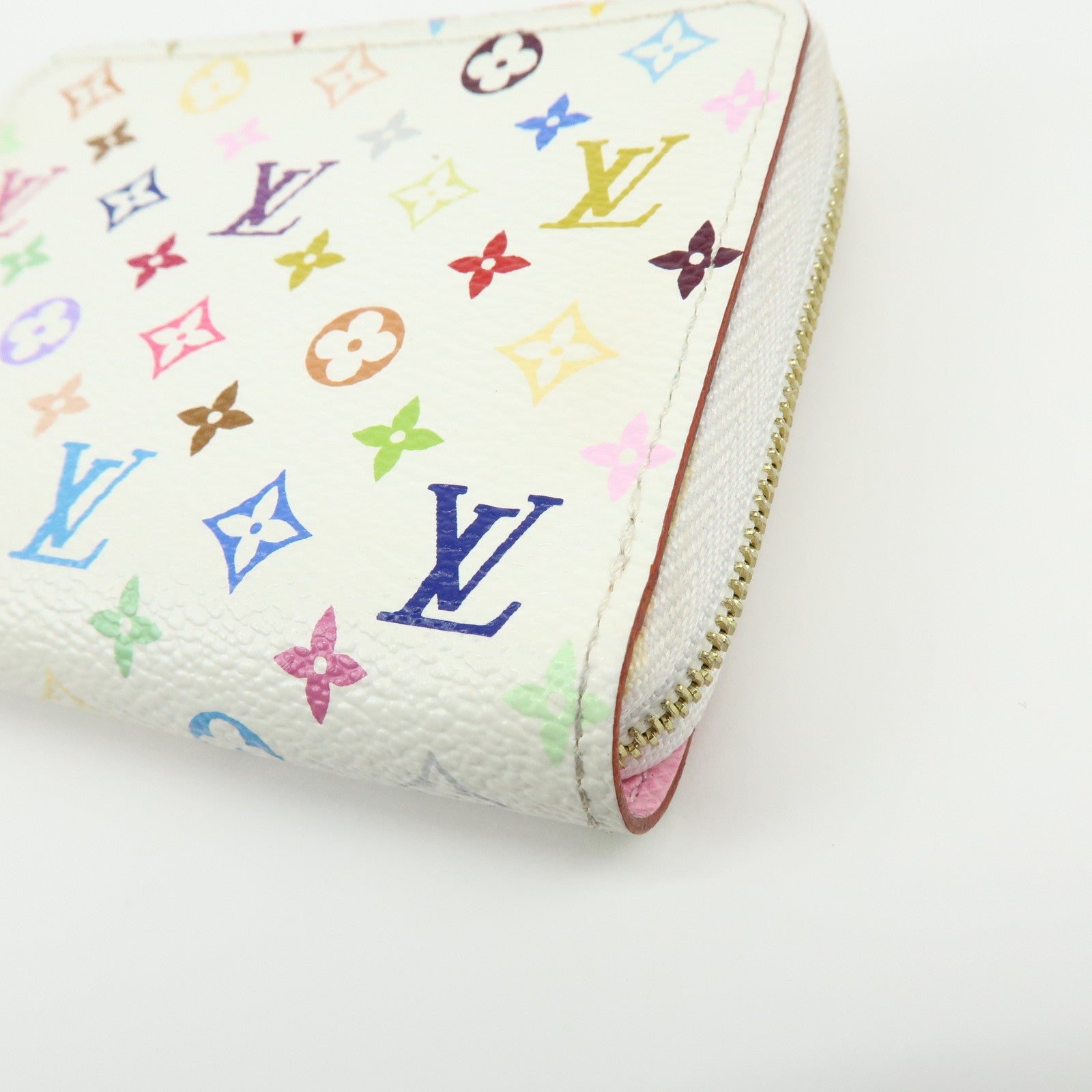 Louis Vuitton Monogram Multicolor Round Zippy Coin Purse Blanc M93741