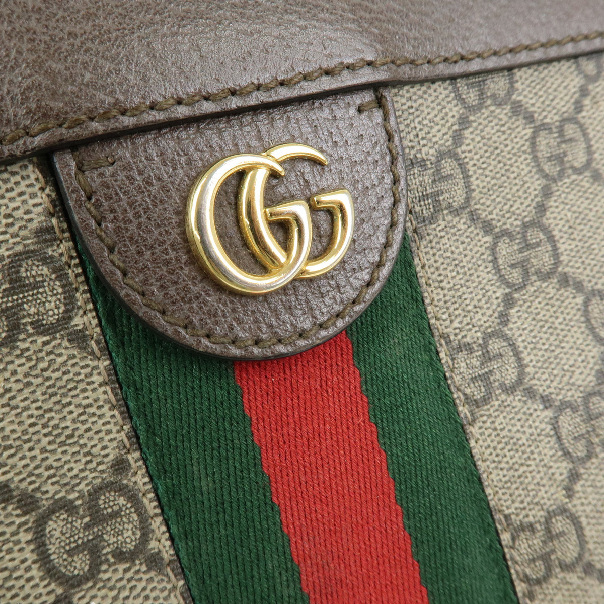 GUCCI Ophidia Sherry GG Supreme Chain Shoulder Bag Beige Brown 503877