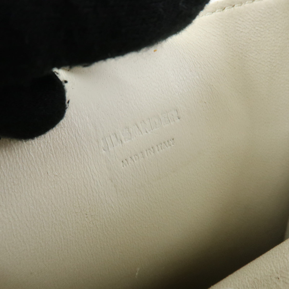 JIL SANDER Tangle Leather Shoulder Bag Crossbody Bag White