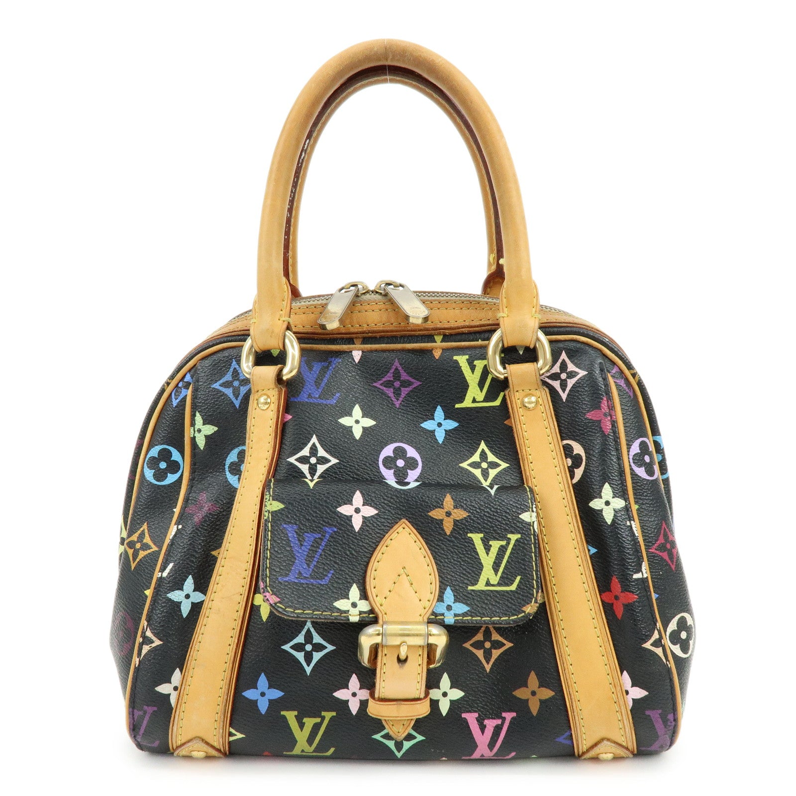 Louis Vuitton Monogram Multicolor Priscilla Hand Bag Noir M40097