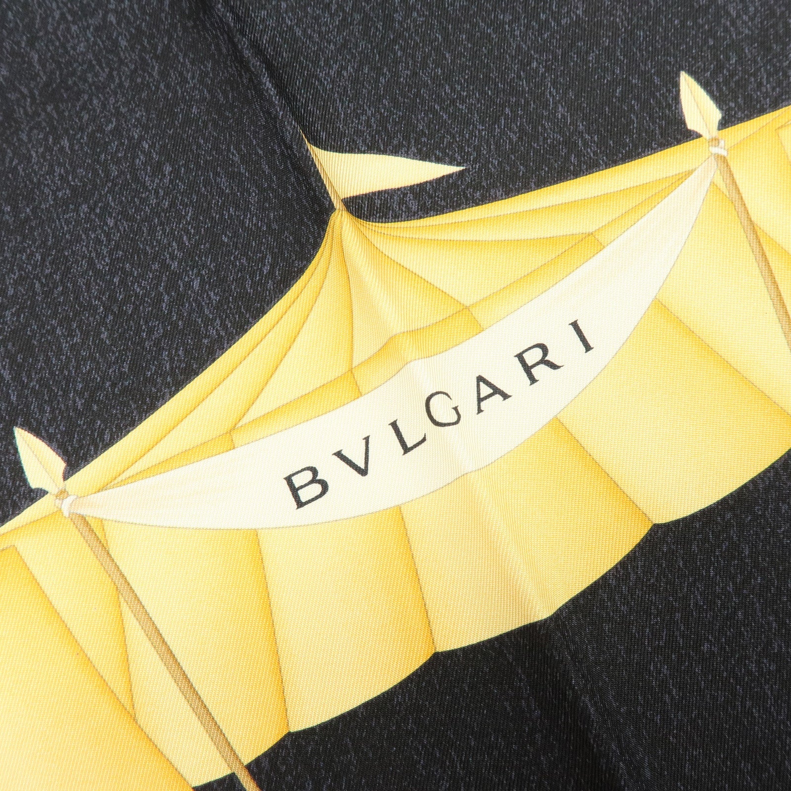 BVLGARI GIVENCHY Lot of 2 Silk 100% Scarf Black Yellow Light Purple