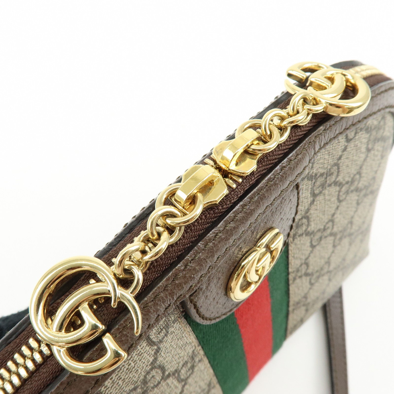 GUCCI Ophidia Double G Sherry GG Supreme Leather Shoulder Bag 499621