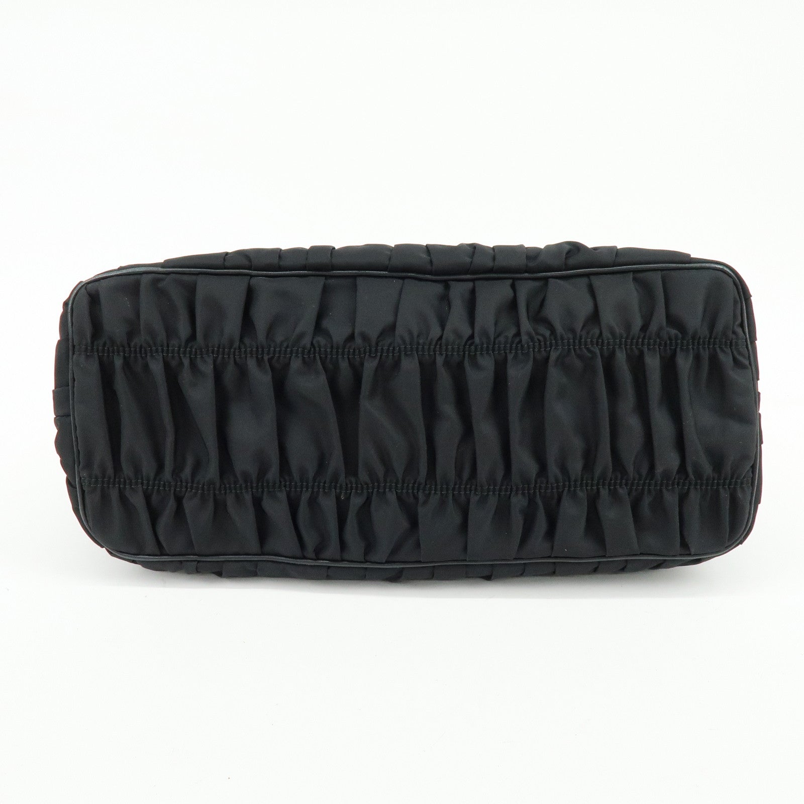 PRADA Tessuto Gaufre Nylon Leather 2Way Bag Hand Bag Black B1788M