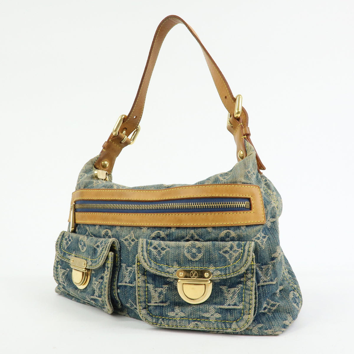 Louis Vuitton Monogram Denim Baggy PM 2Way Bag Shoulder Bag M95049