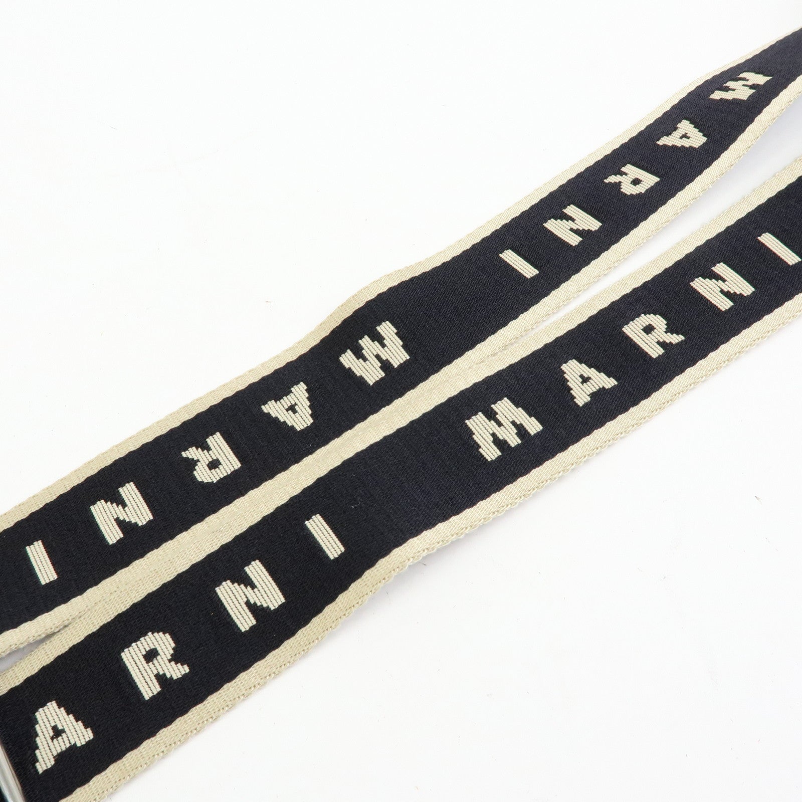 MARNI BEY Logo Leather Shoulder Bag Crossbody Bag Black