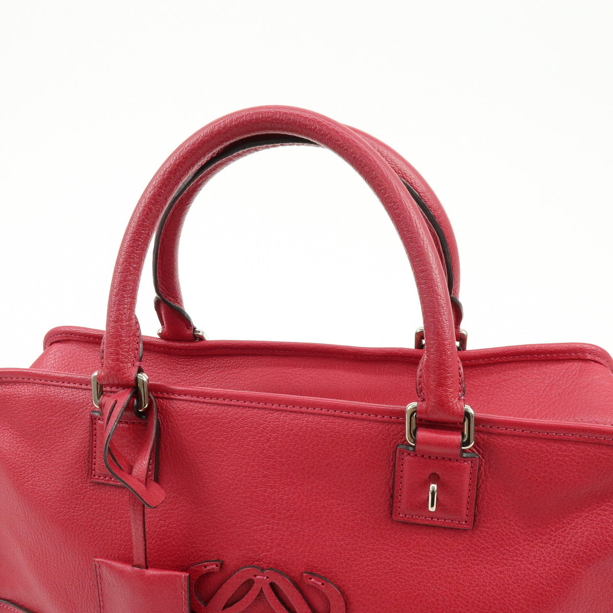 LOEWE Anagram Amazona 36 Hand Bag Boston Bag Wine Red