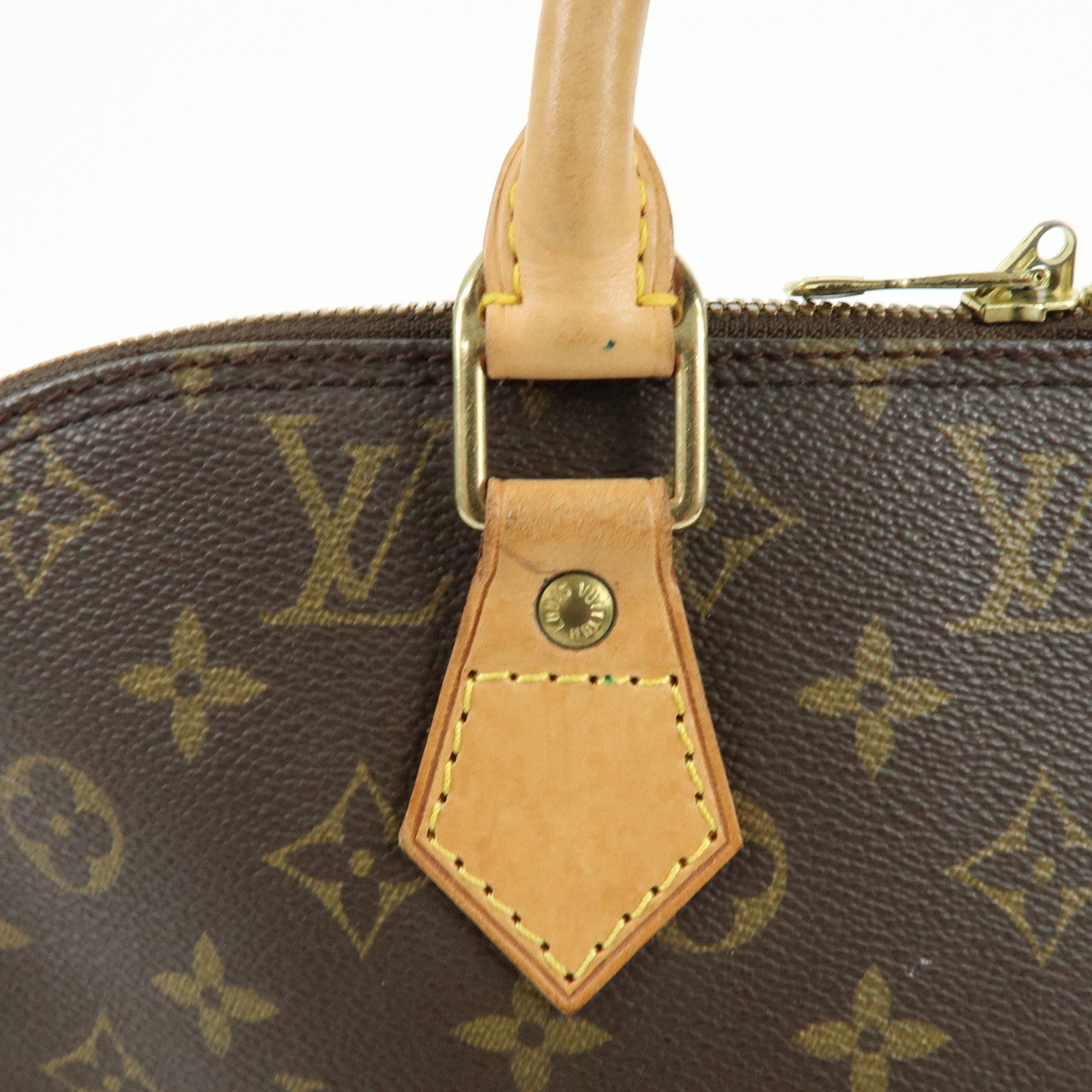 Louis Vuitton Monogram Alma PM Canvas Leather Hand Bag Brown M51130