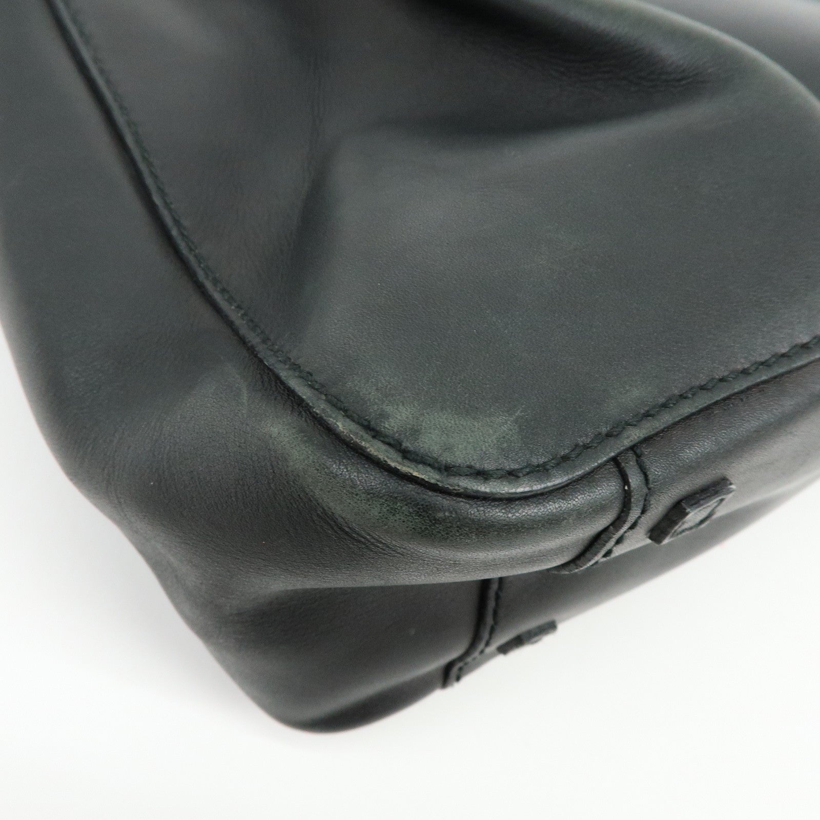 GUCCI Leather Tote Bag Shoulder Bag Hand Bag Black 94898