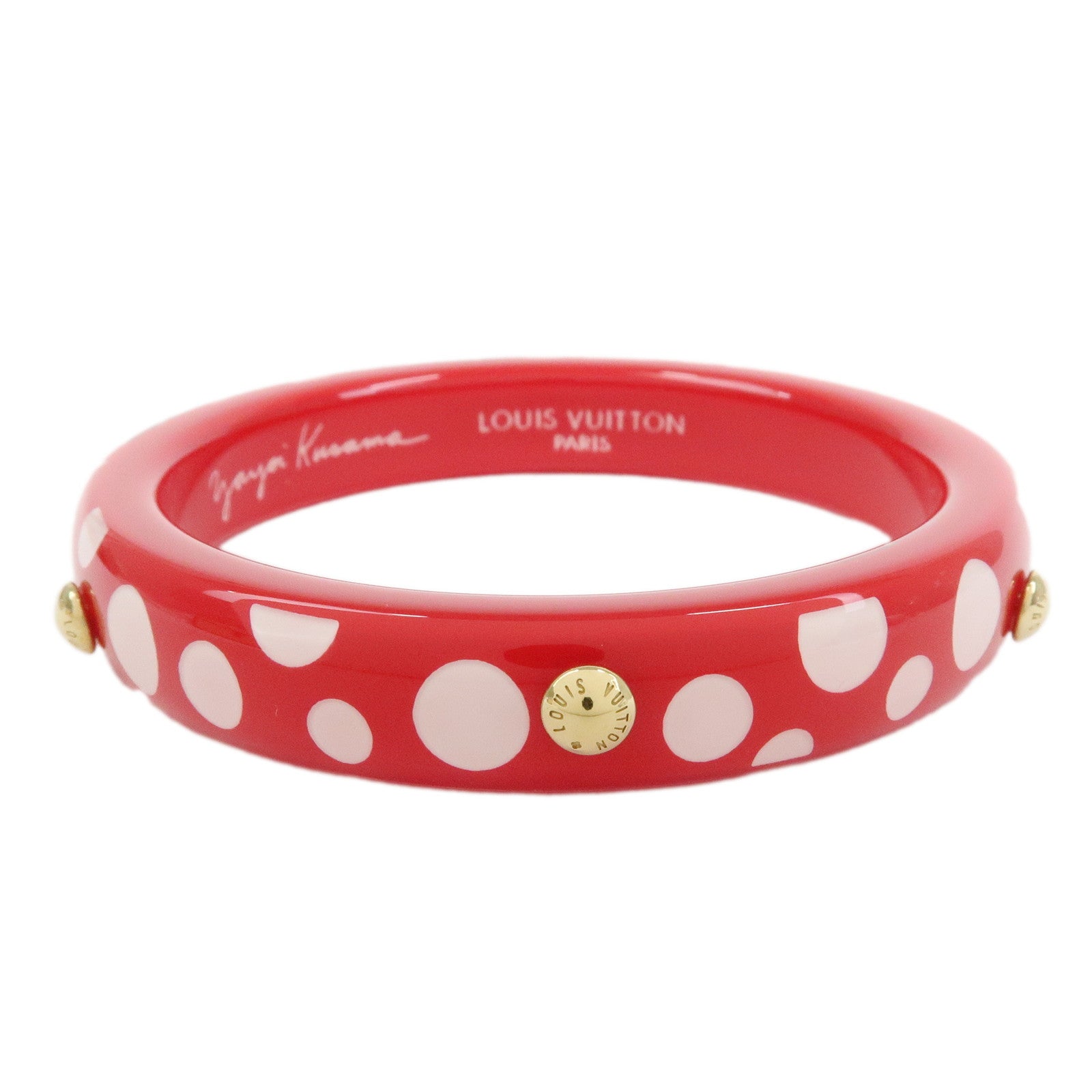 Louis Vuitton X Yayoi Kusama Dots Infinity Bracelet Red White M66684