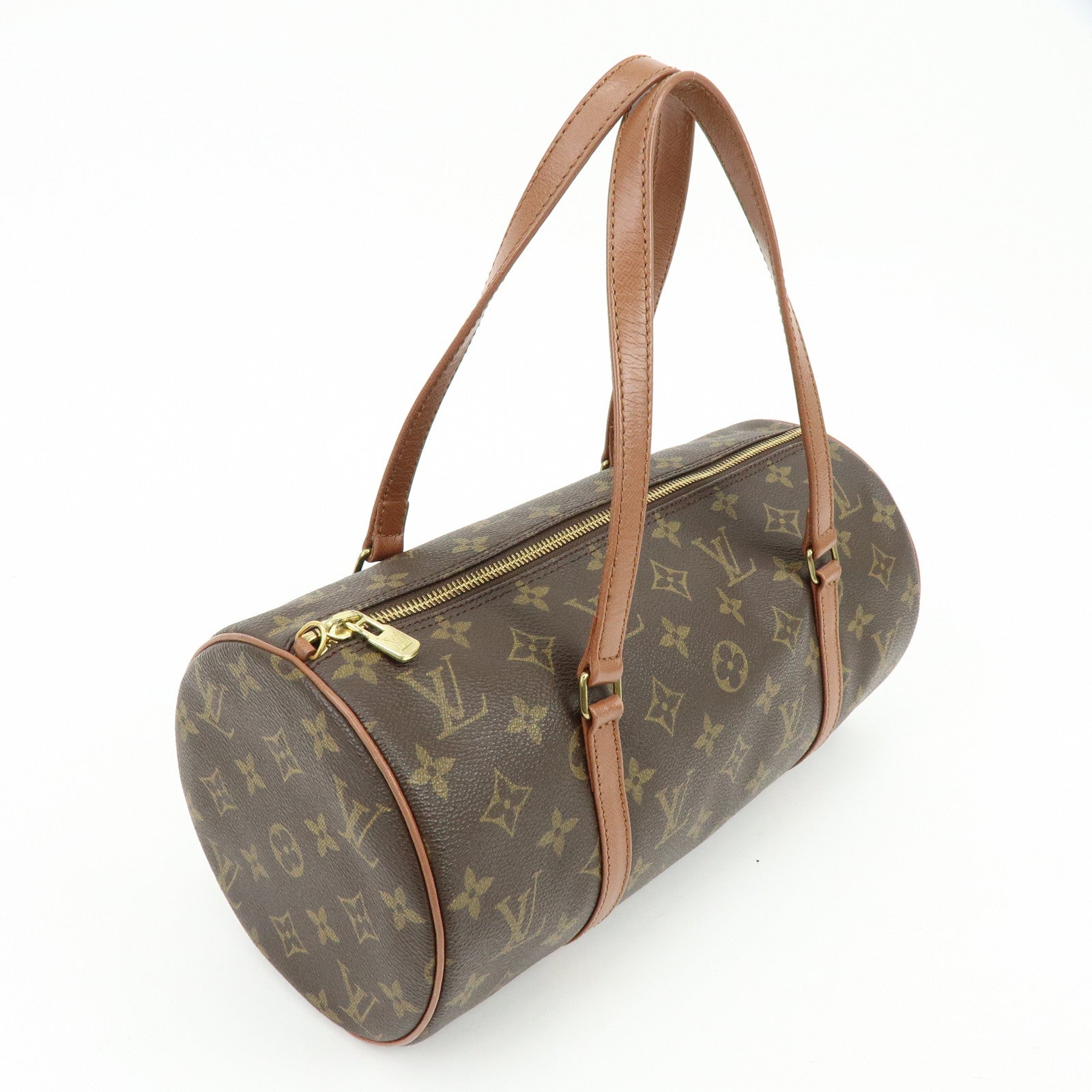 Louis Vuitton Monogram Papillon 30 Hand Bag Old Style Brown M51365