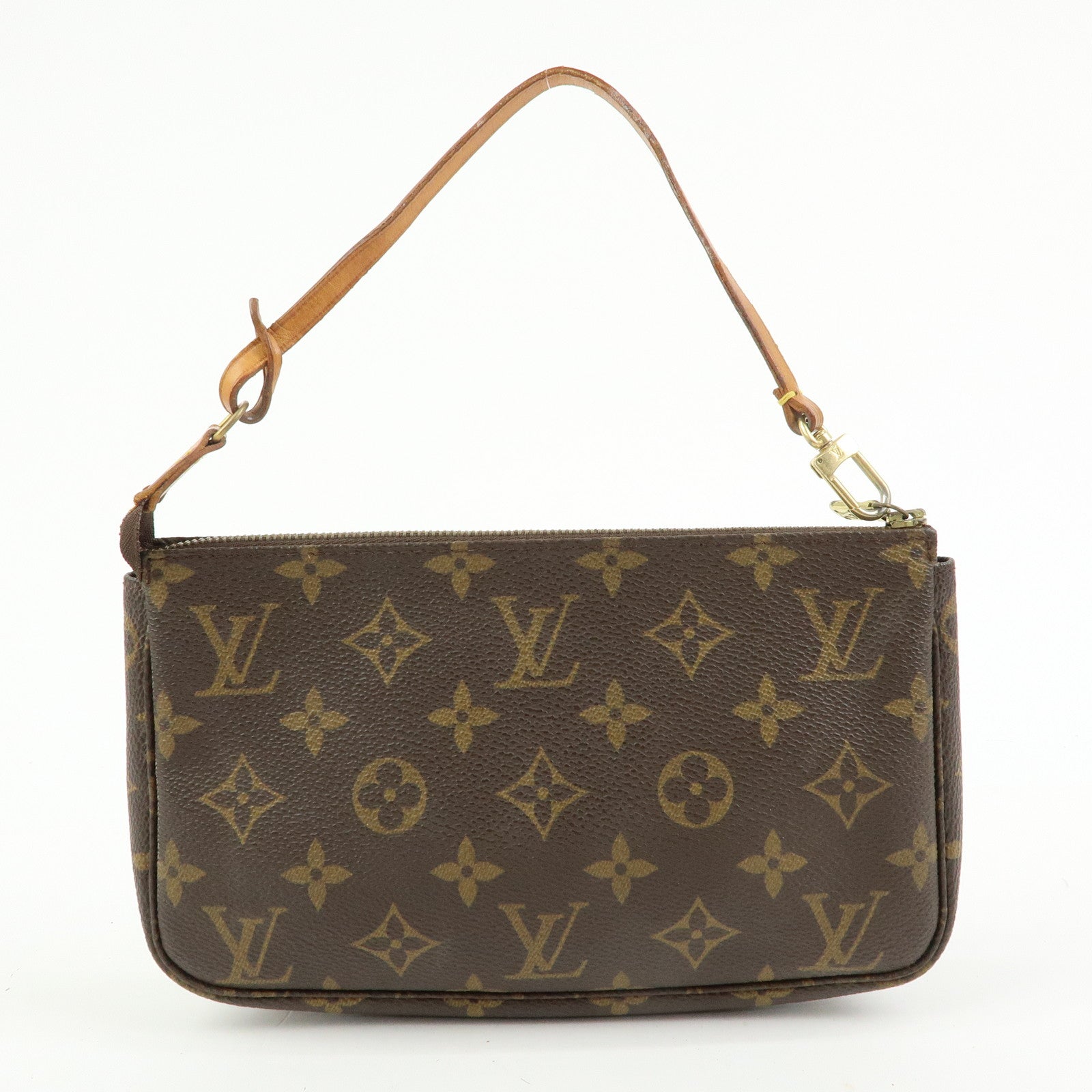 Louis Vuitton Monogram Pochette Accessoires Pouch Hand Bag Brown M51980