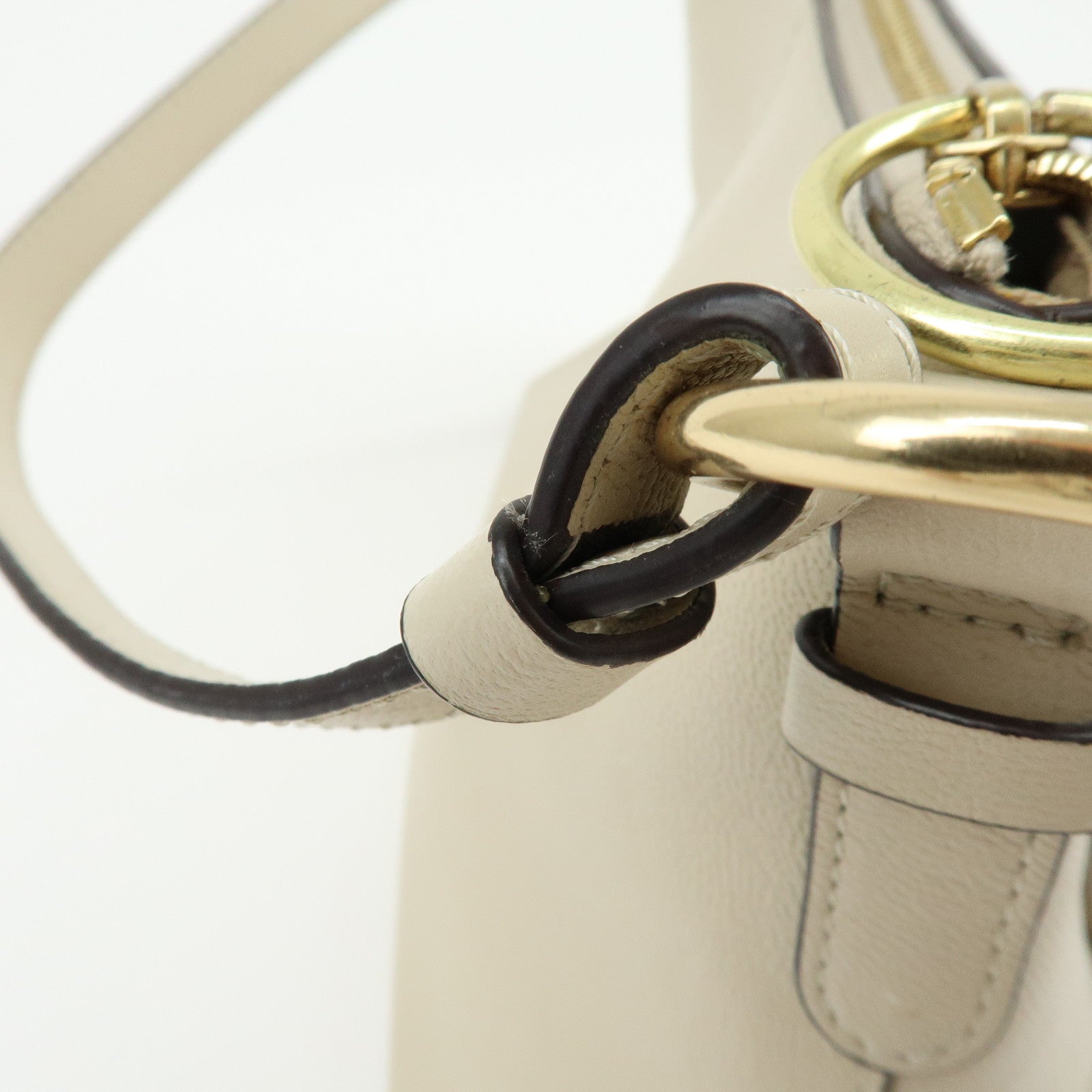 Chloe See By Chloe Joan Leather Shoulder Bag Hand Bag Beige