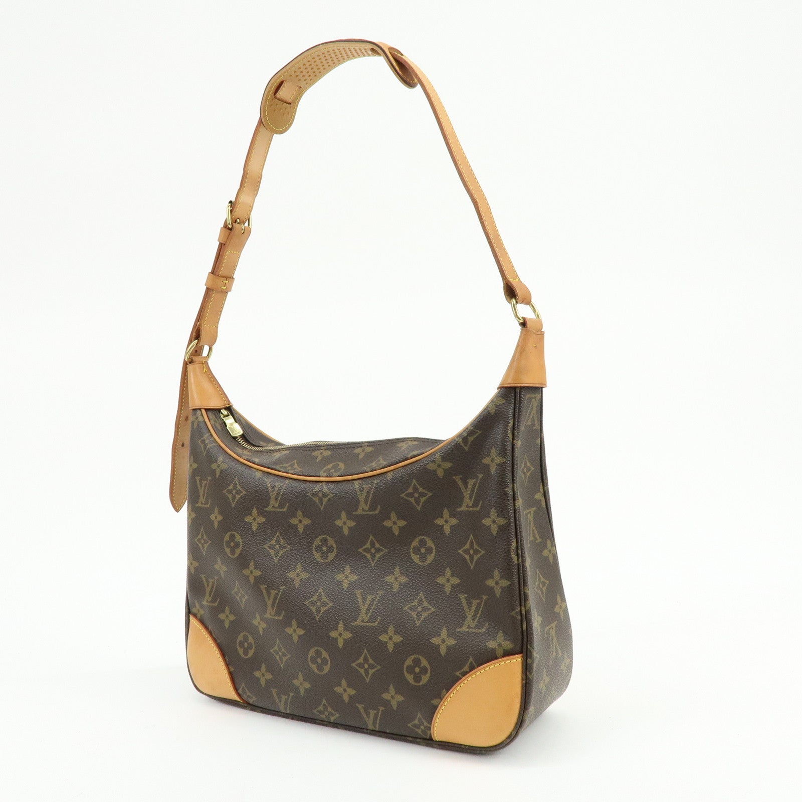 Louis Vuitton Monogram Boulogne 30 Canvas Shoulder Bag Brown M51265