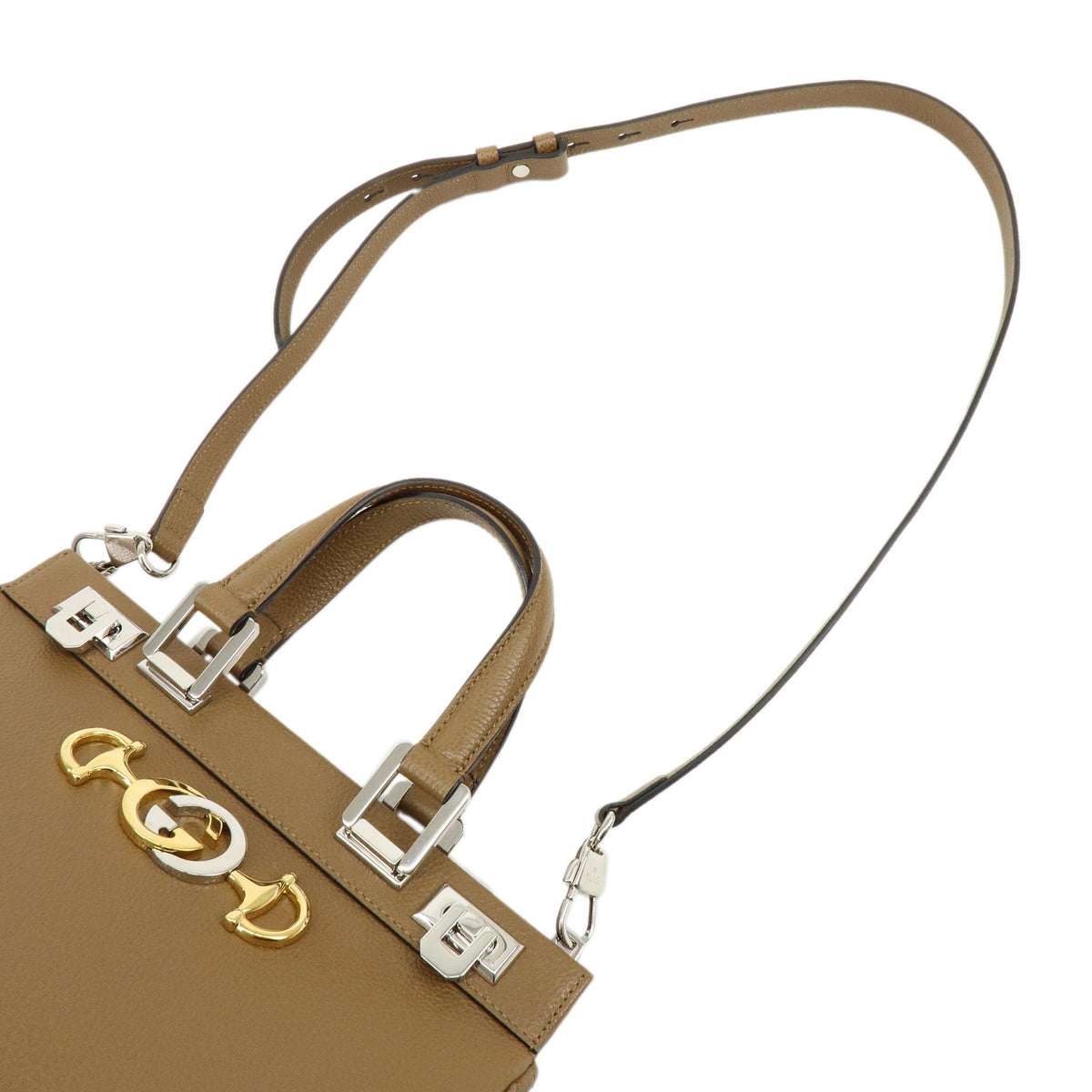 GUCCI Zumi Interlocking G Small Top Handle Leather 2Way Bag 569712