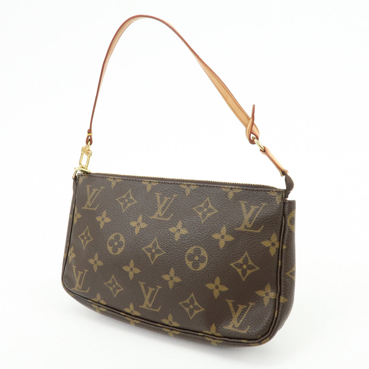 Louis Vuitton Monogram Pochette Accessoires Pouch Hand Bag Brown M51980