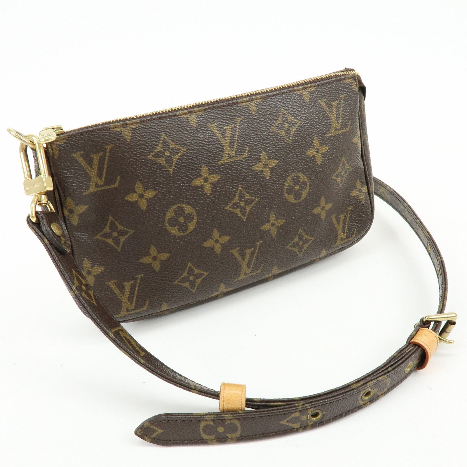 Louis Vuitton Monogram Pochette Accessoires Pouch with Strap Set M51980