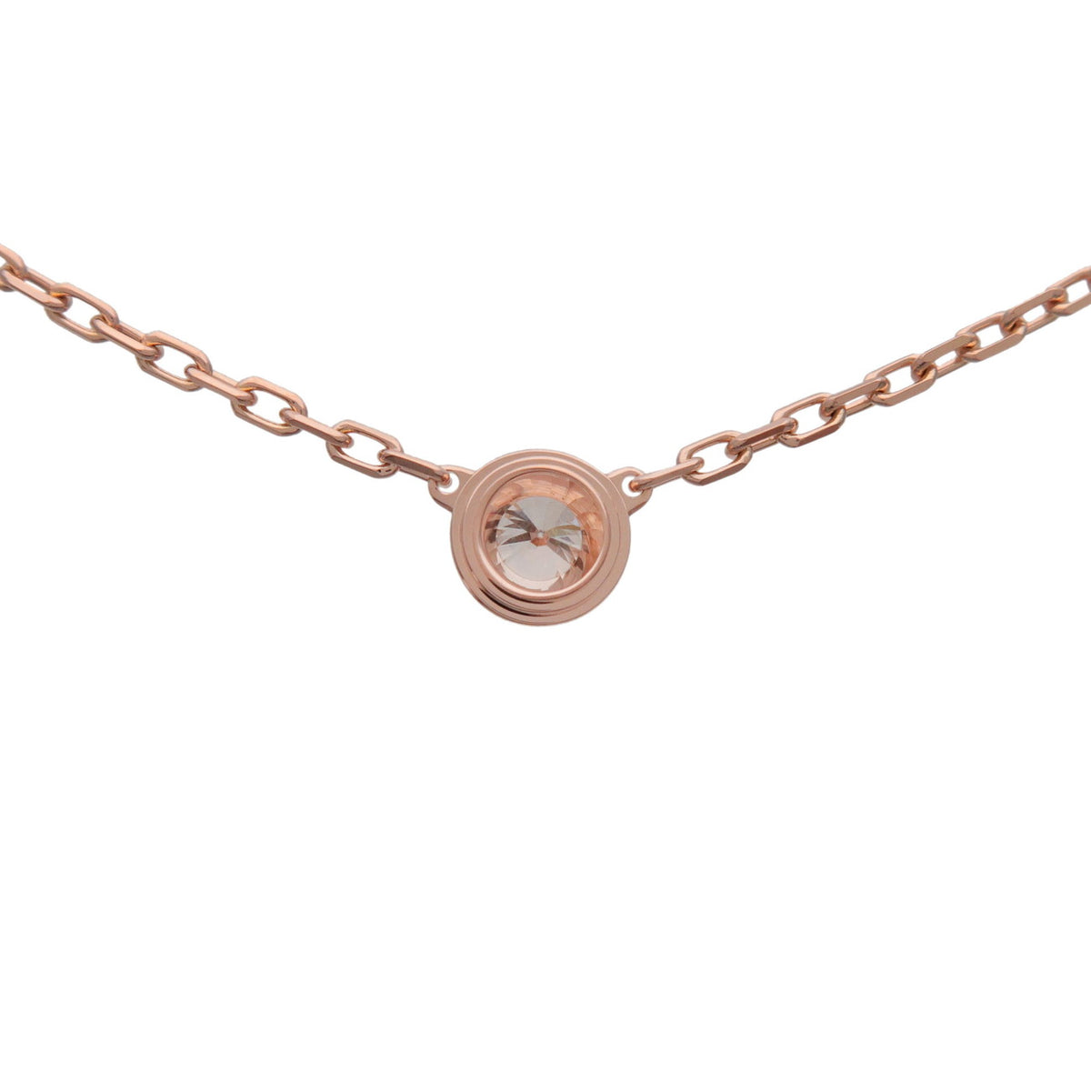 Cartier D'amour 1P Diamond Necklace SM K18 750PG Rose Gold
