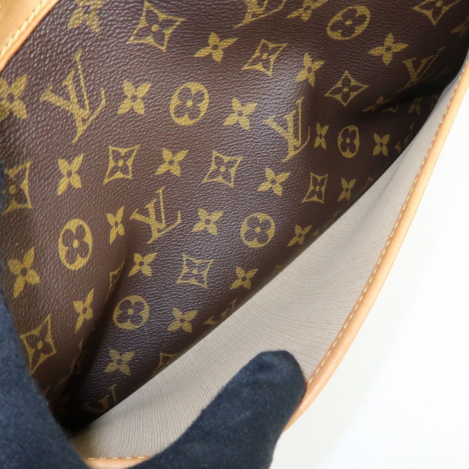 Louis Vuitton Monogram Deauville Canvas Hand Bag Brown M47270