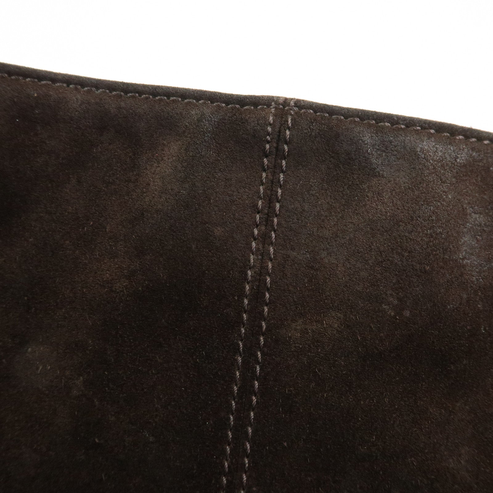 CHANEL COCO Mark Suede Plastic Chain Shoulder Bag Crossbody Bag Brown