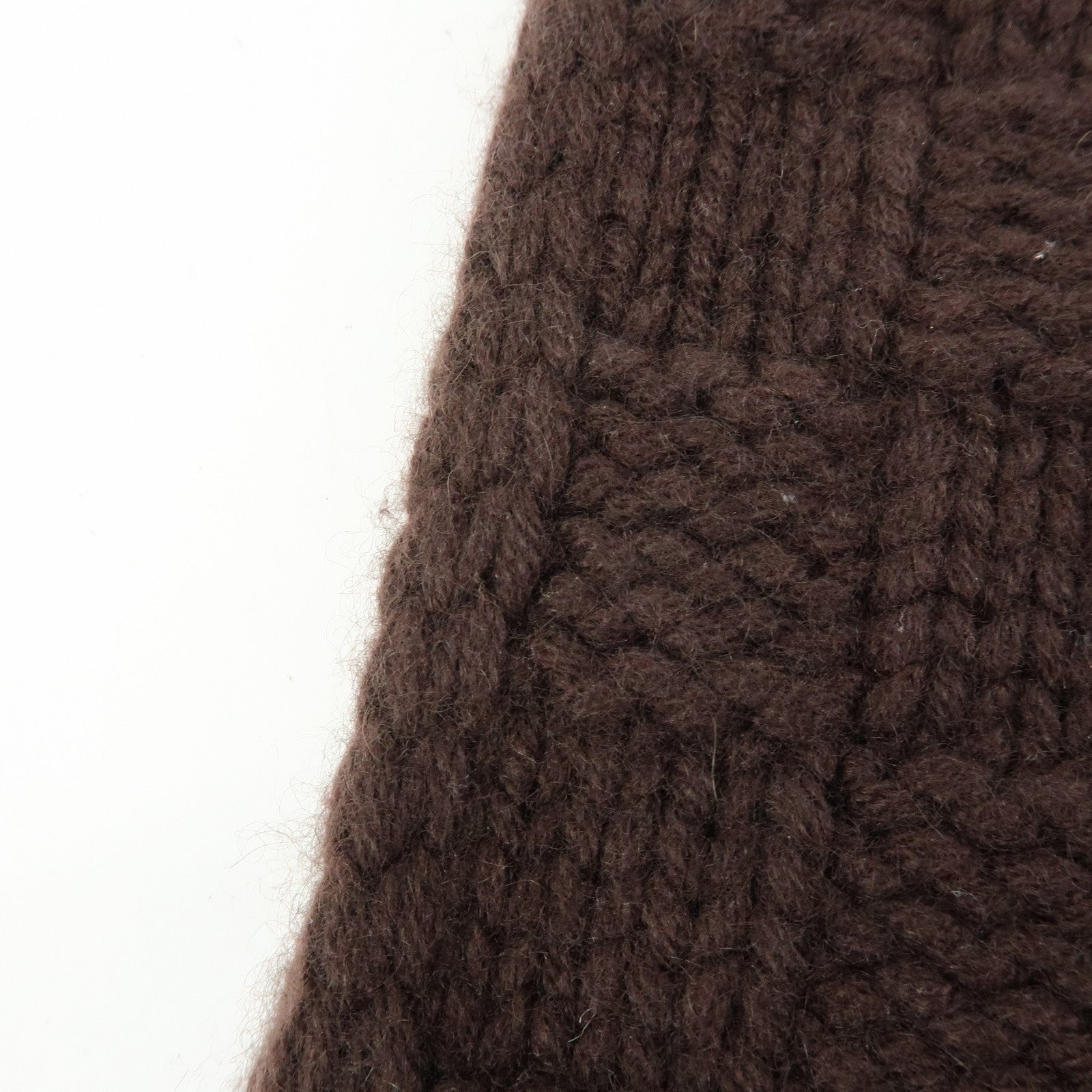 Louis Vuitton Damier Echarpe Helsinki Cashmere 100% Scarf Dark Brown