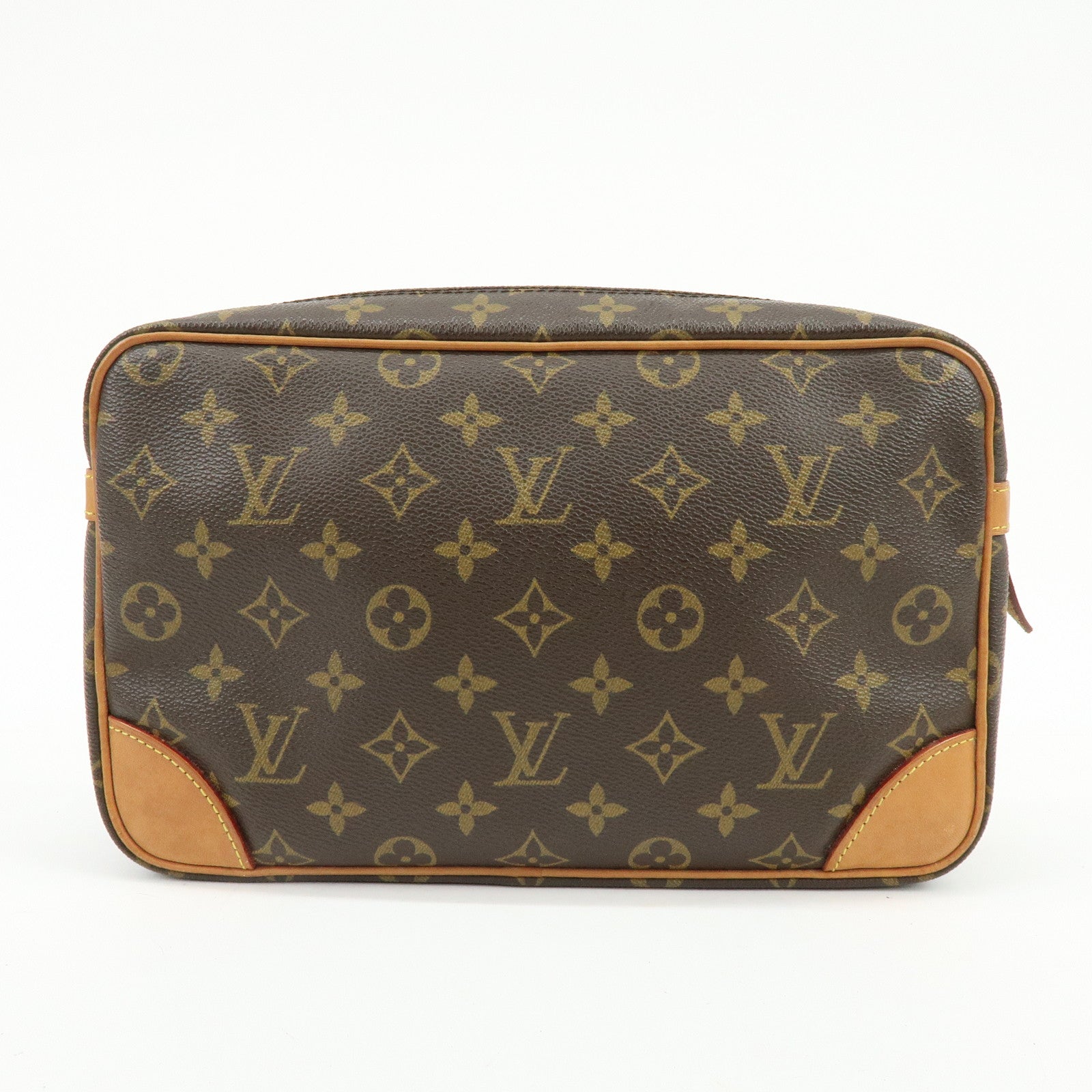 Louis Vuitton Monogram Compiegne 28 Pouch Clutch Bag Brown M51845