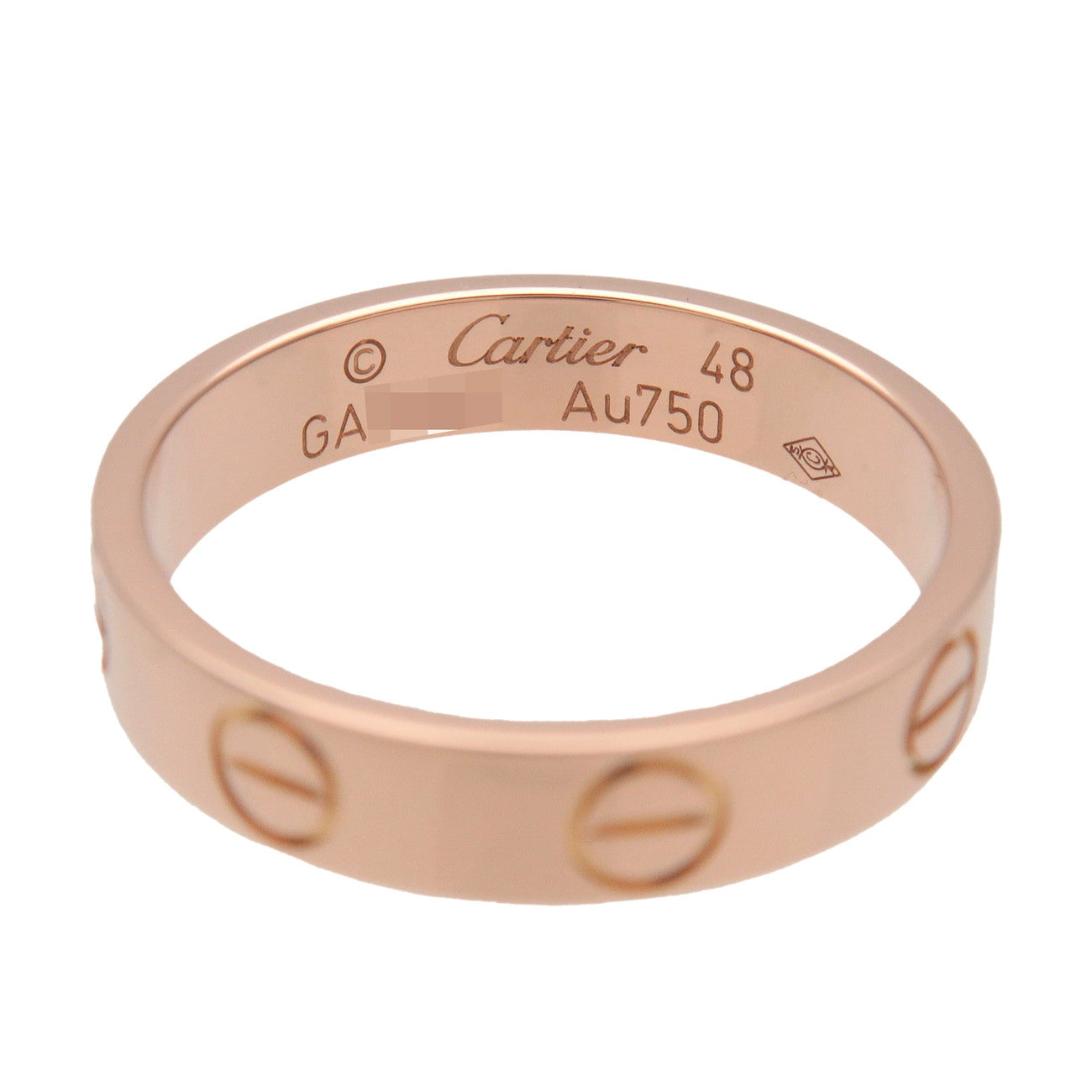 Cartier Mini Love Ring K18 750PG Rose Gold #48 US4.5 EU48 HK9.5