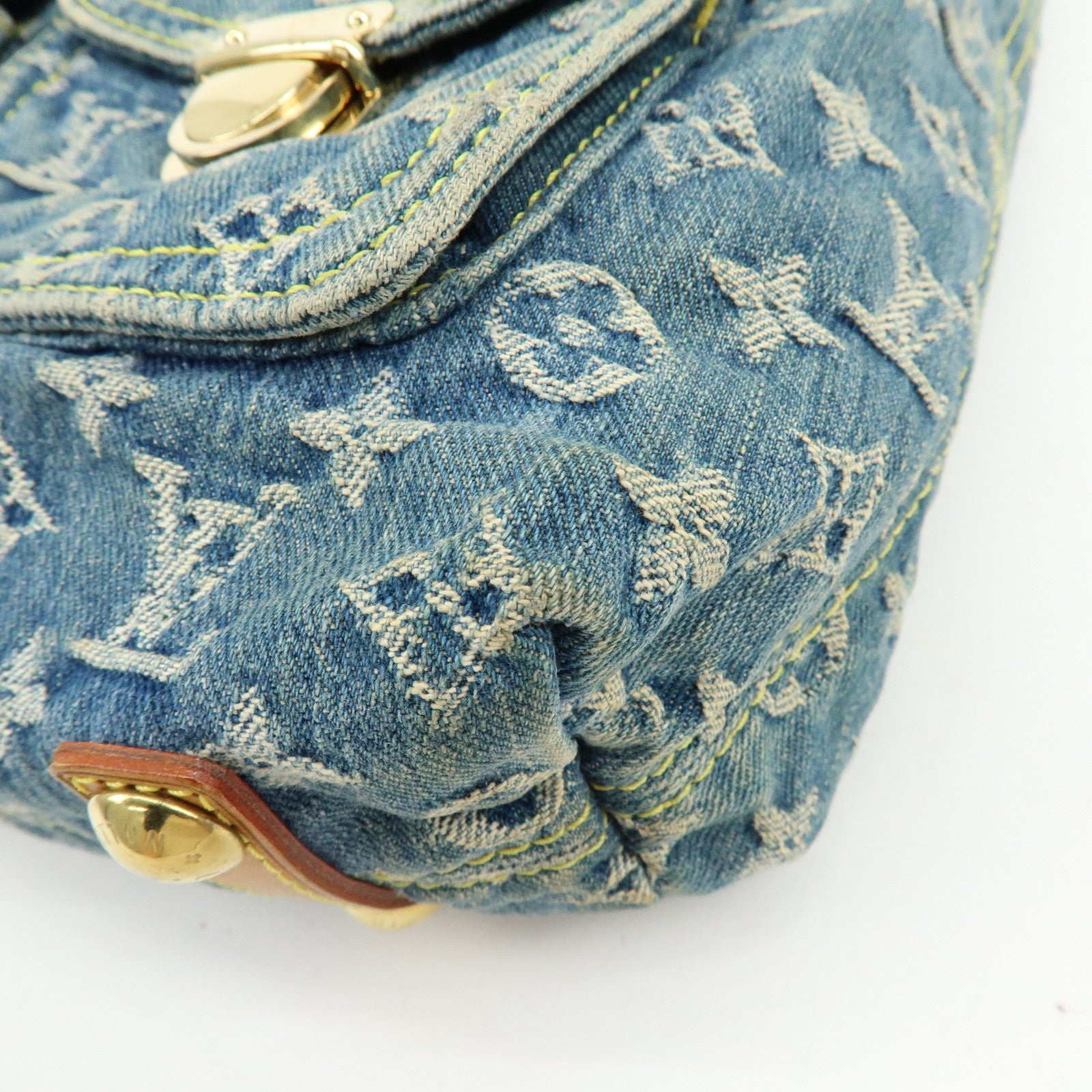 Louis Vuitton Monogram Denim Baggy GM Shoulder Bag Blue M95048