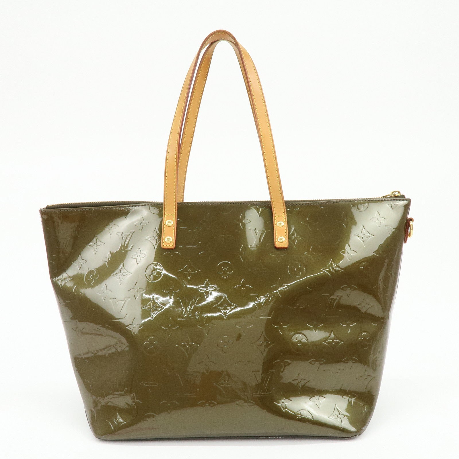 Louis Vuitton Monogram Vernis Bellevue GM Tote Bag Vert Bronze M93674
