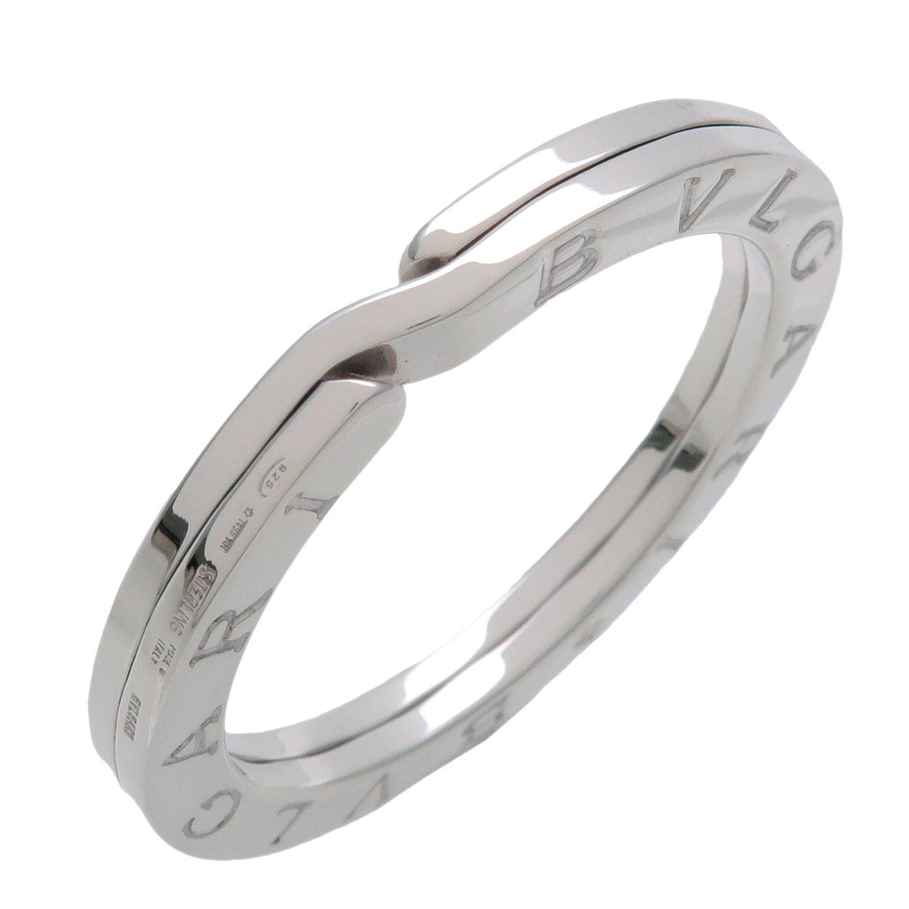 BVLGARI Double Logo BVLGARI BB SV925 Key Ring Silver