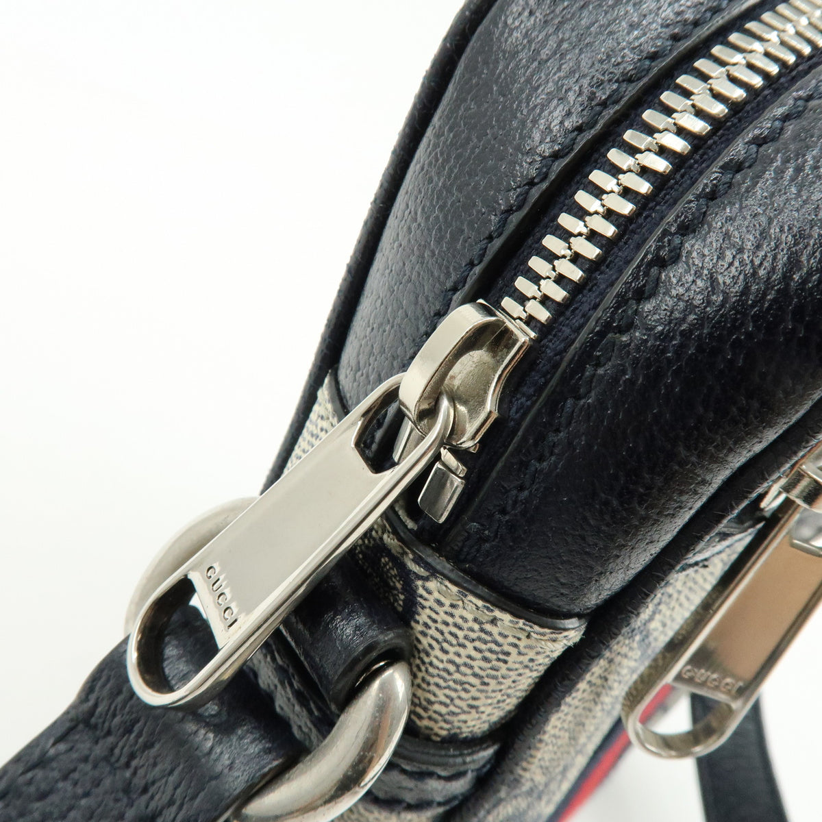 GUCCI Ophidia Sherry GG Supreme Leather Shoulder Bag Dark Navy 598127