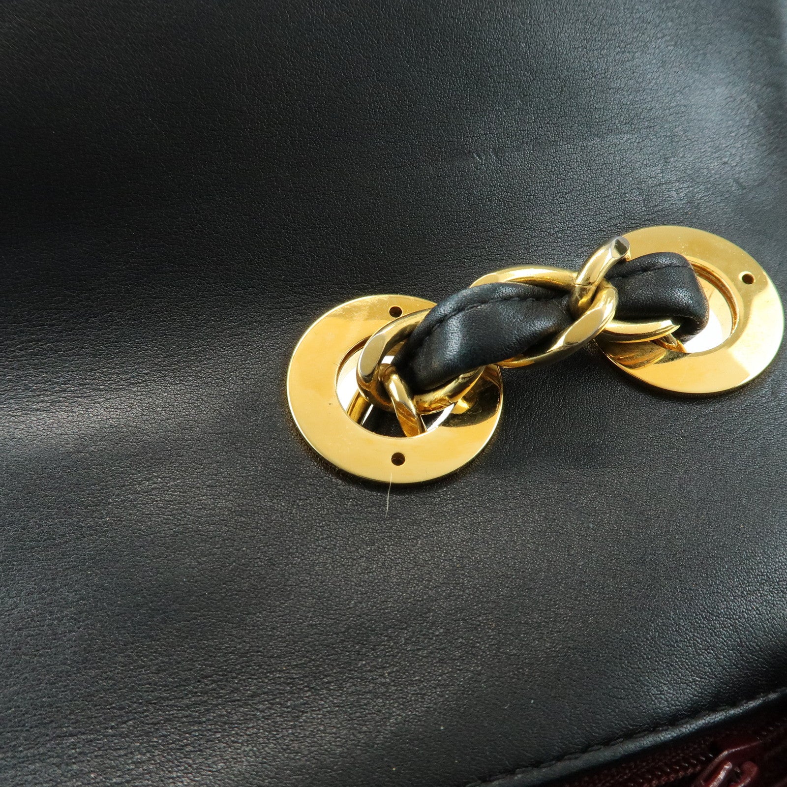 CHANEL Jumbo Matelasse 34 Lamb Skin Chain Shoulder Bag Black A01094