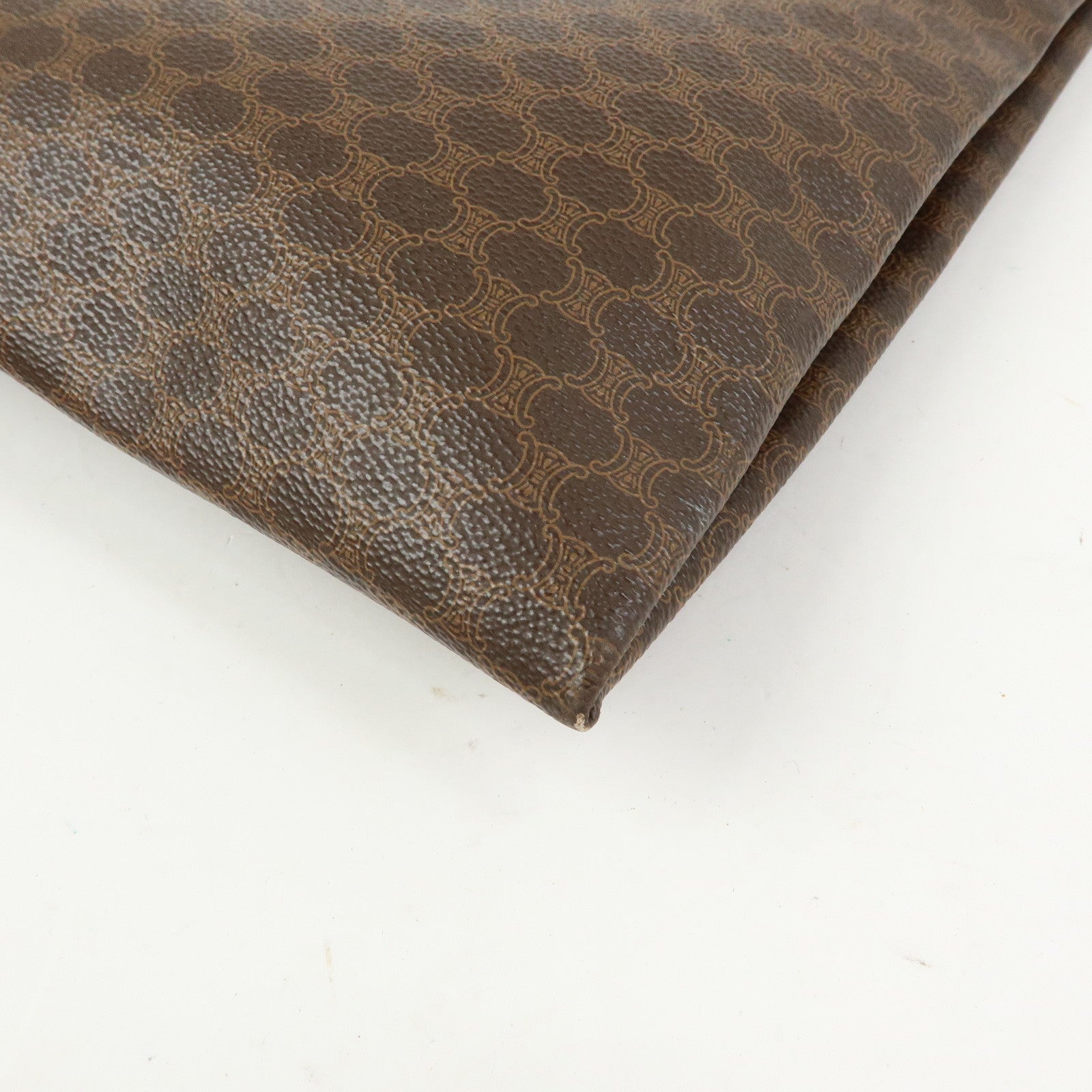 CELINE Macadam PVC Leather Tote Bag Shoulder Bag Brown