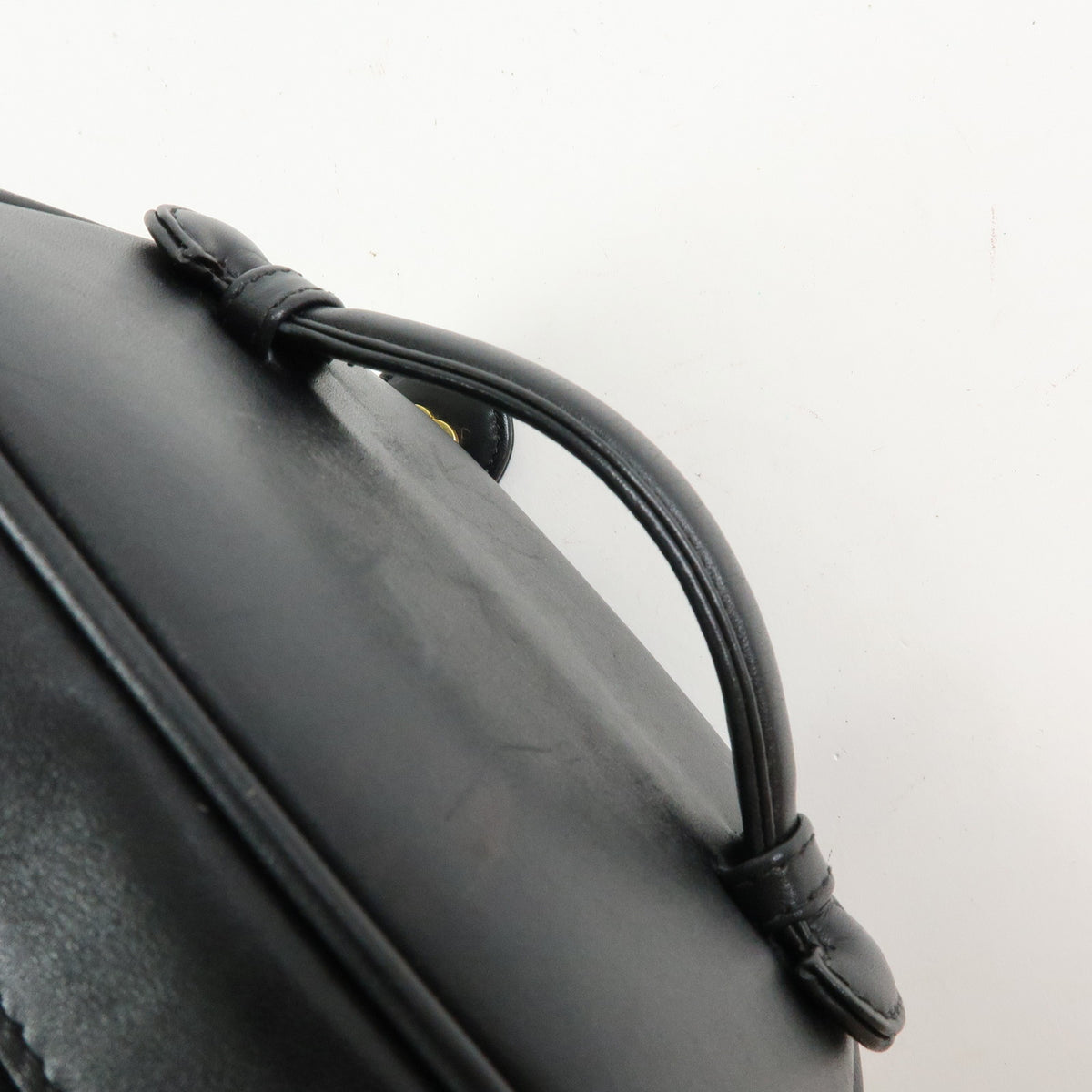 CHANEL Bicolore Lamb Skin Vanity Bag Hand Bag Black A01619