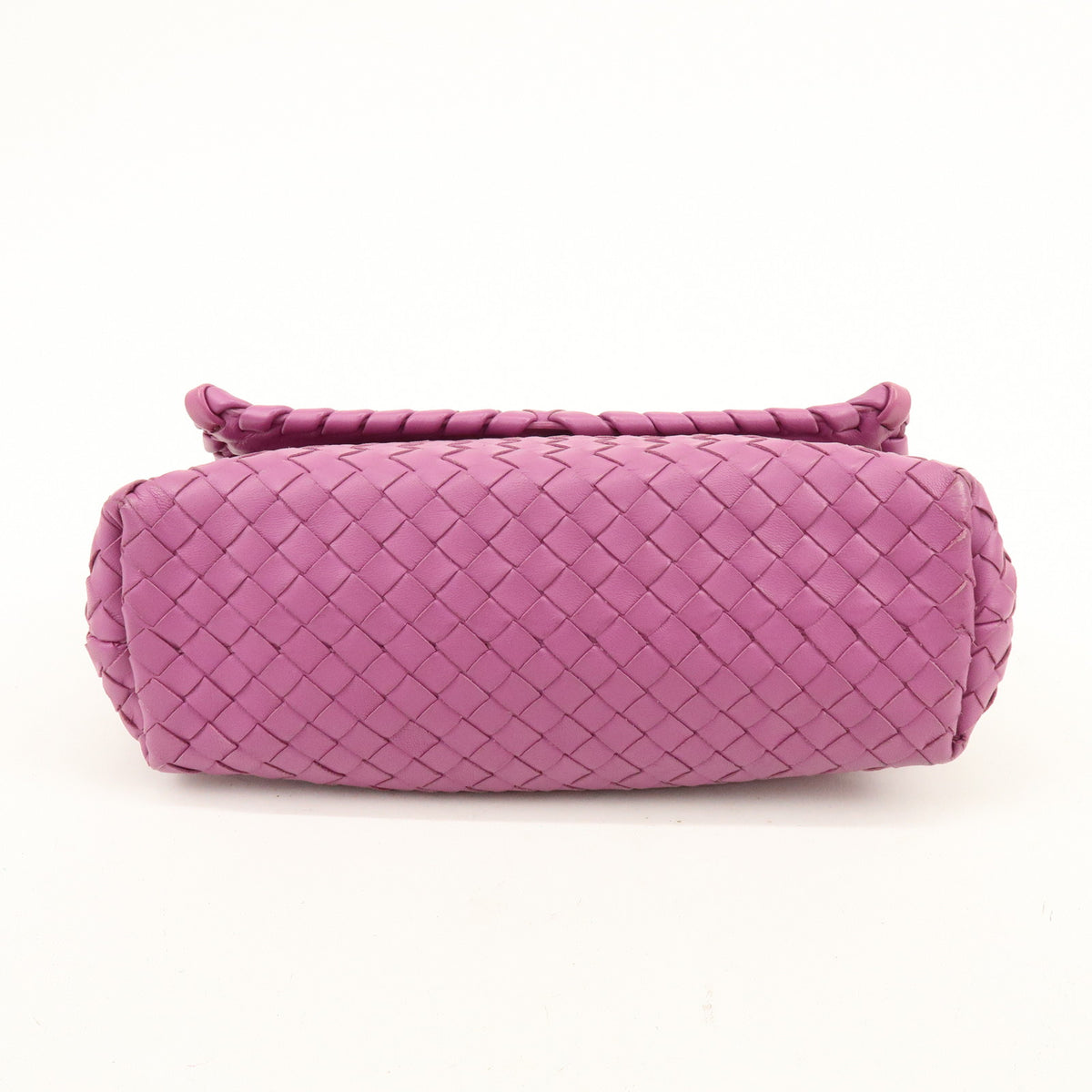 BOTTEGA VENETA Intrecciato Leather Chain Shoulder Bag Purple