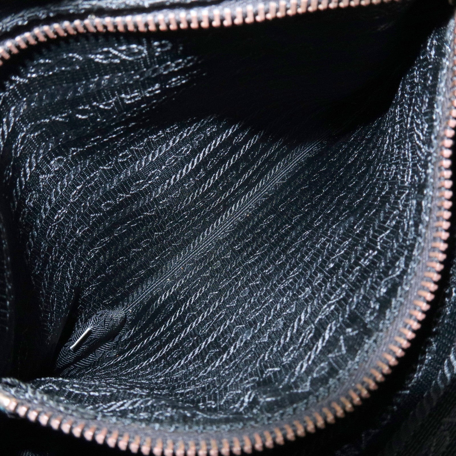 PRADA Nylon Saffiano Leather Shoulder Bag Crossbody Bag Black