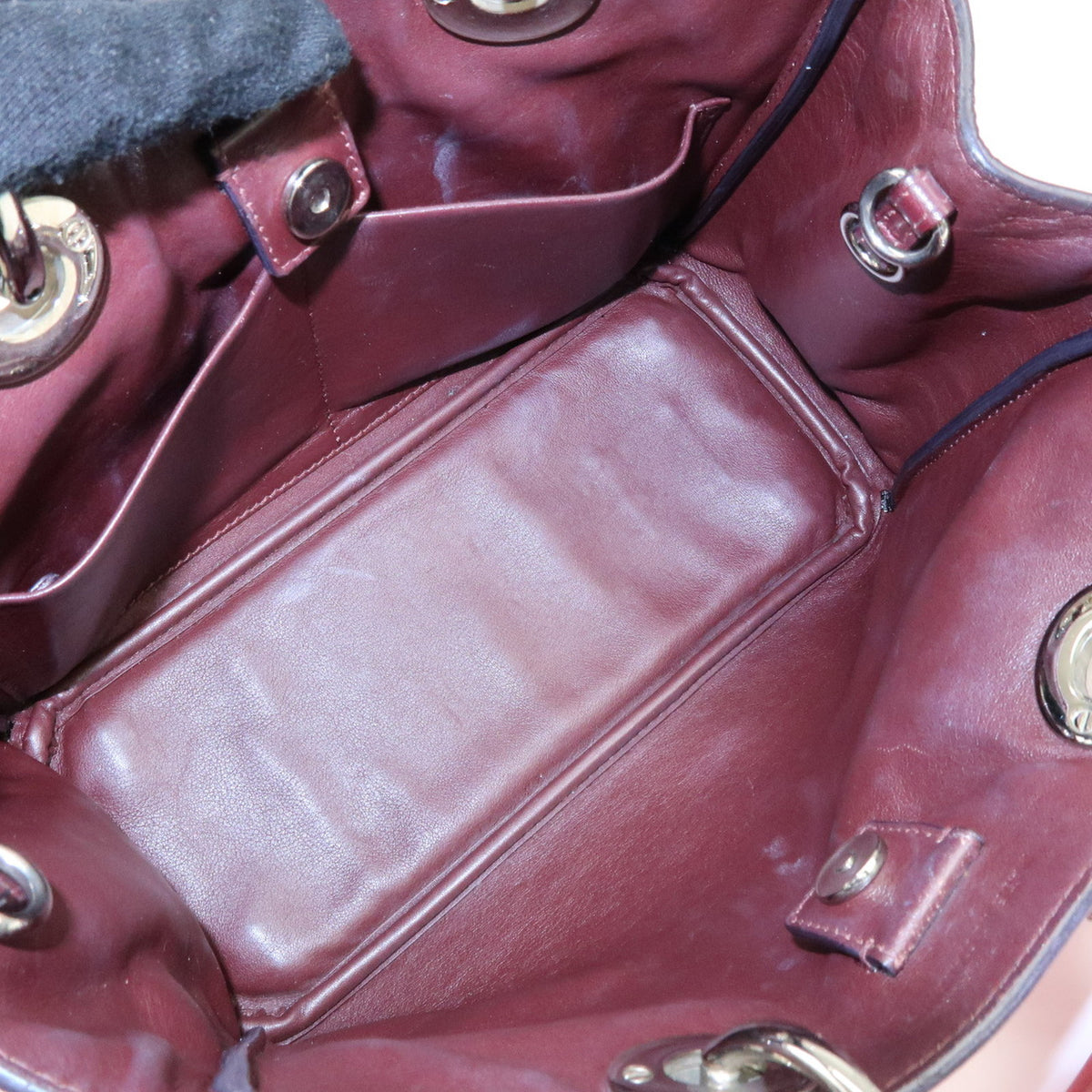 Christian Dior Diorissimo Leather 2Way Bag Hand Bag Shoulder Bag Pink