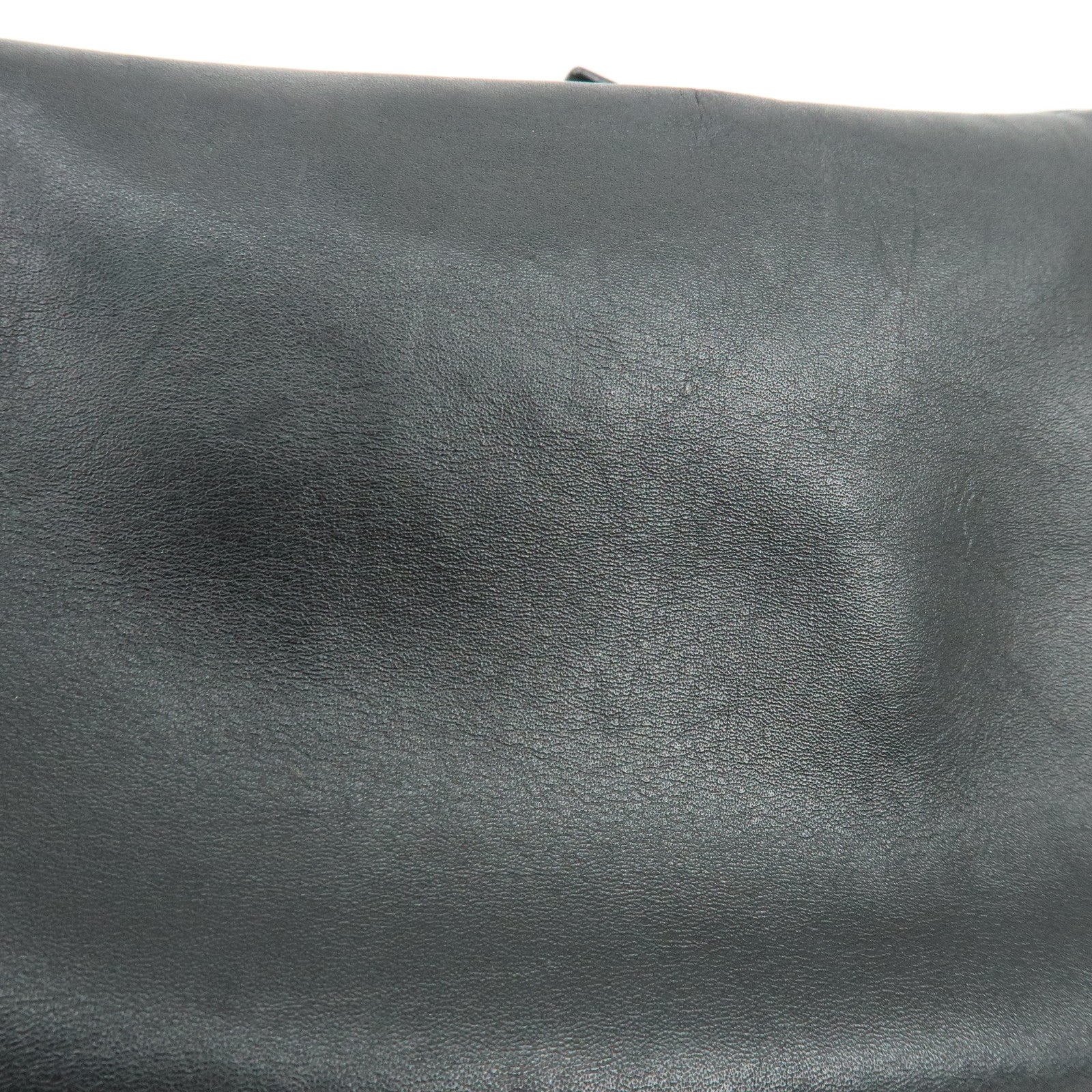 LOEWE Anagram Nappa Leather Hand Bag Pouch Black